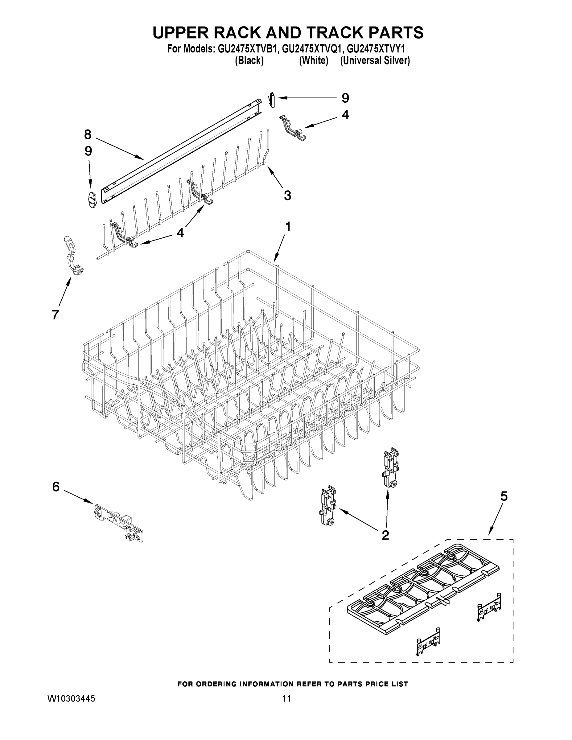 09 - UPPER RACK AND TRACK PARTS