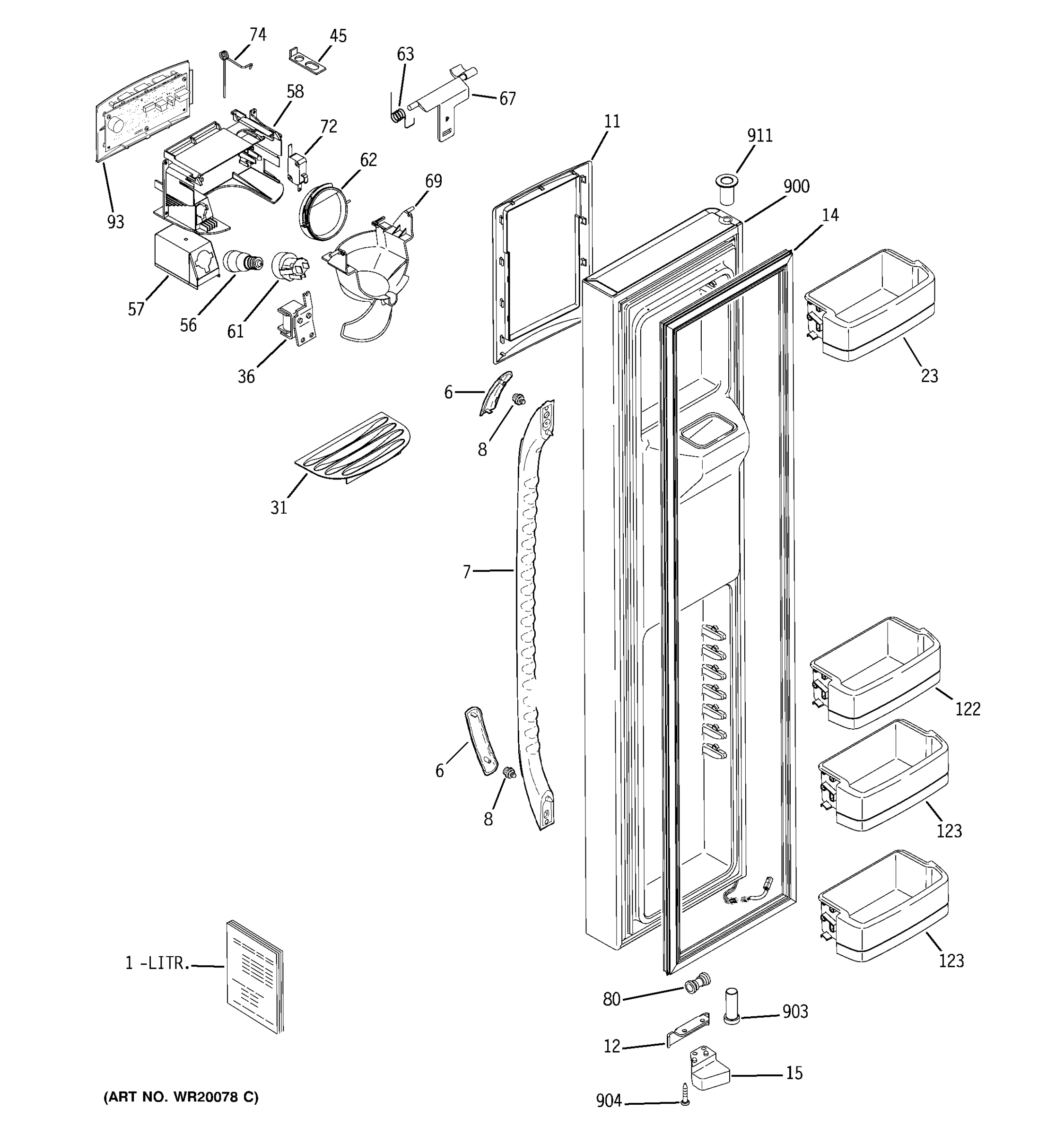 FREEZER DOOR