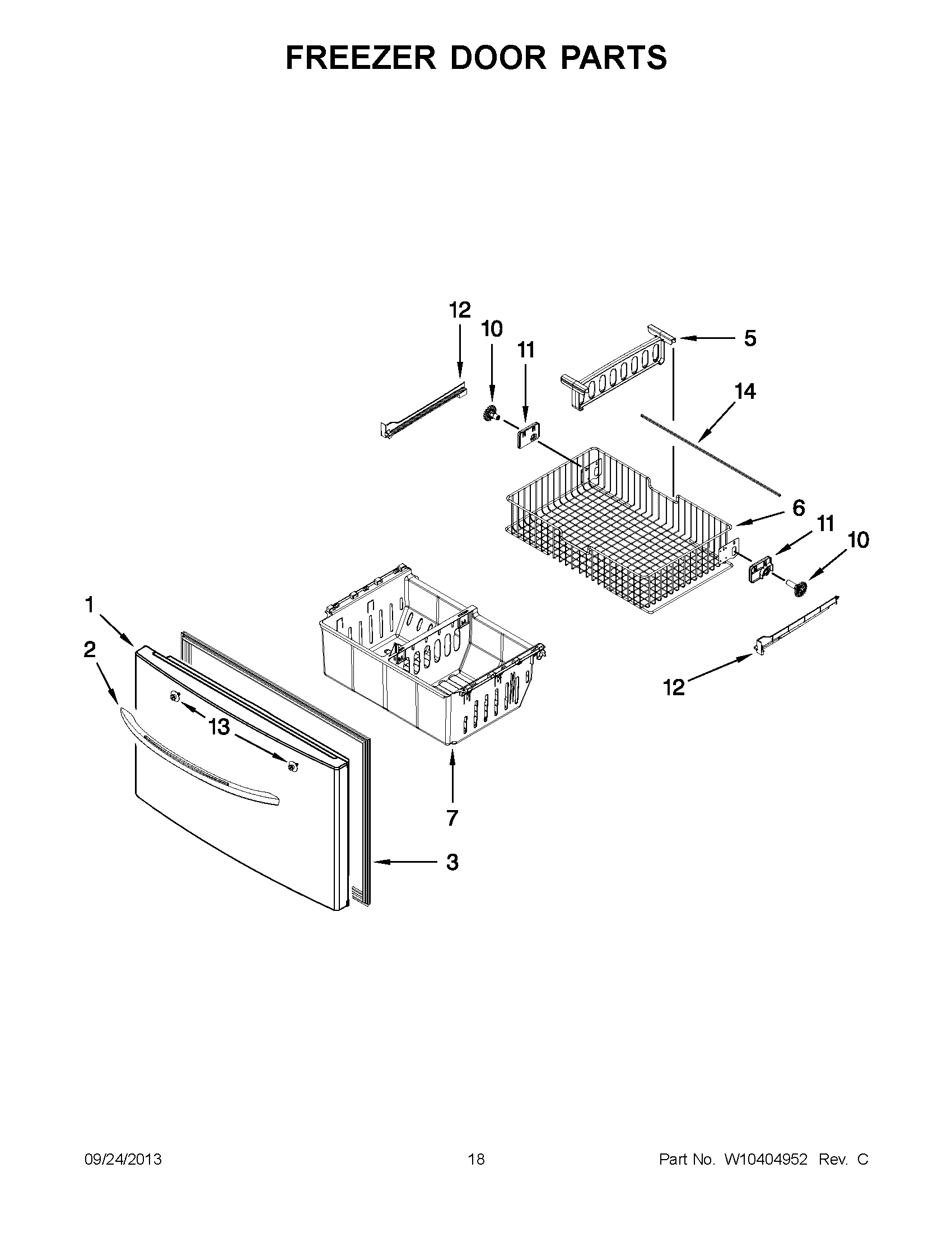 10 - FREEZER DOOR PARTS
