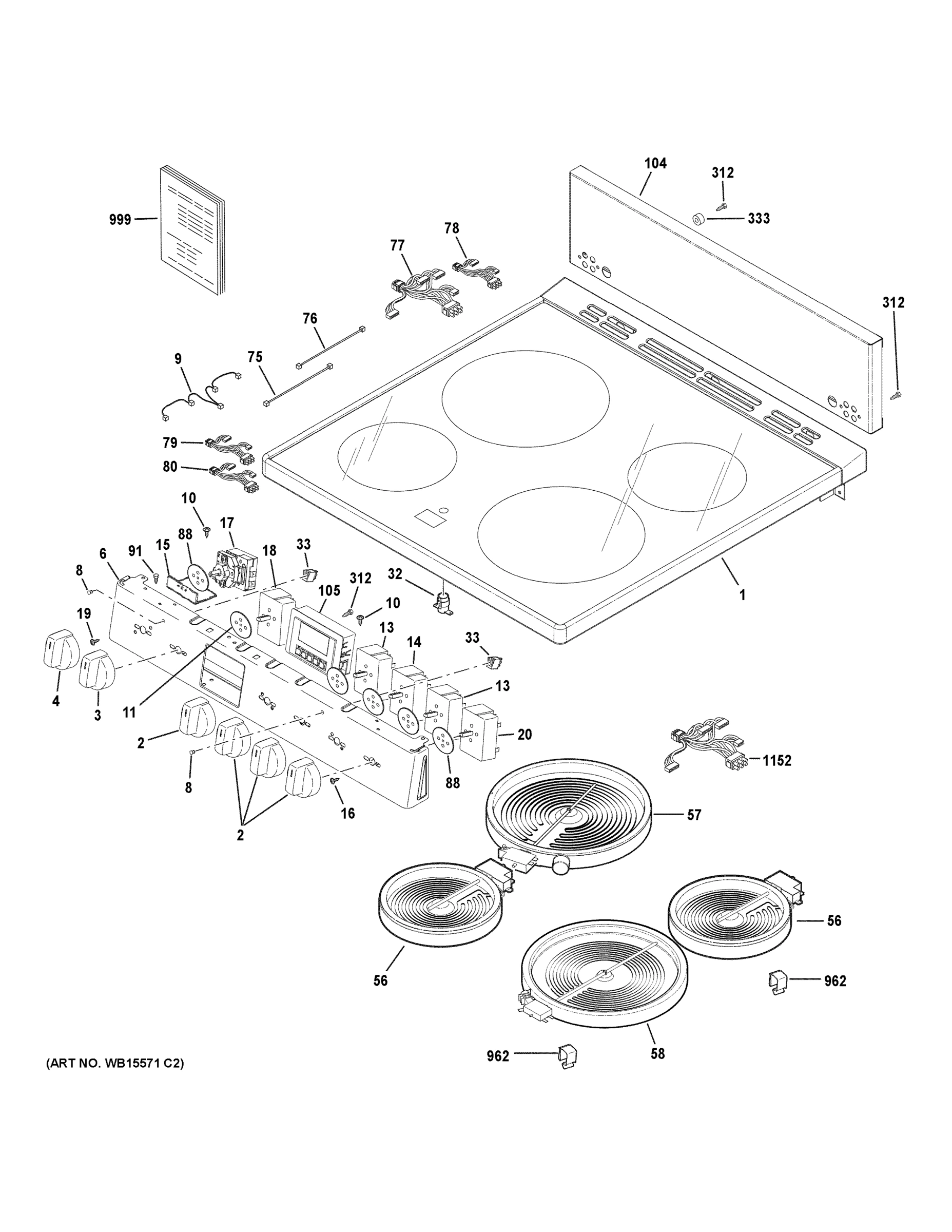 CONTROL PANEL & COOKTOP
