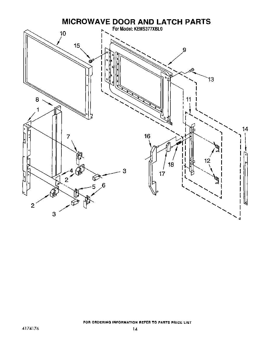 11 - MICROWAVE DOOR AND LATCH