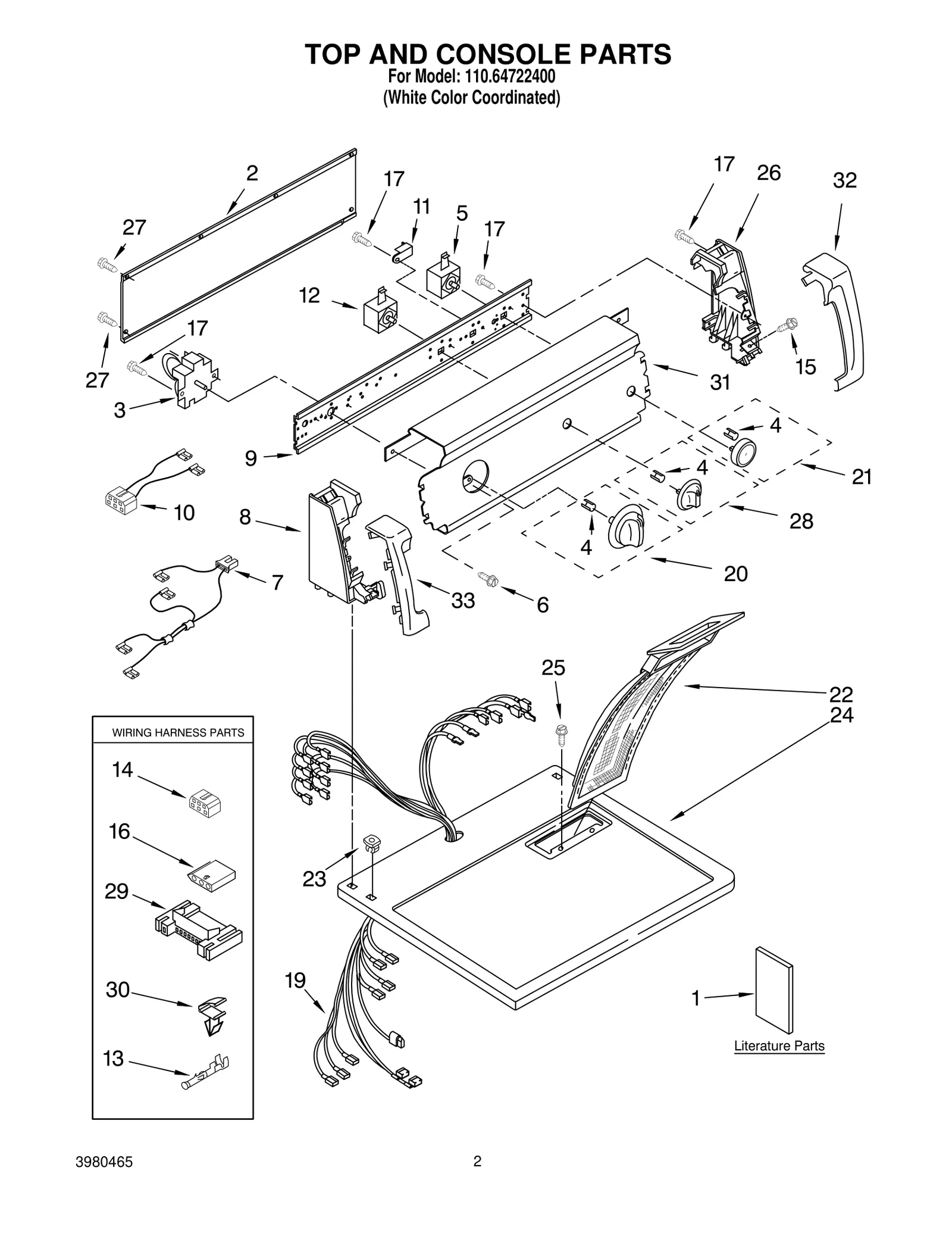 TOP AND CONSOLE PARTS