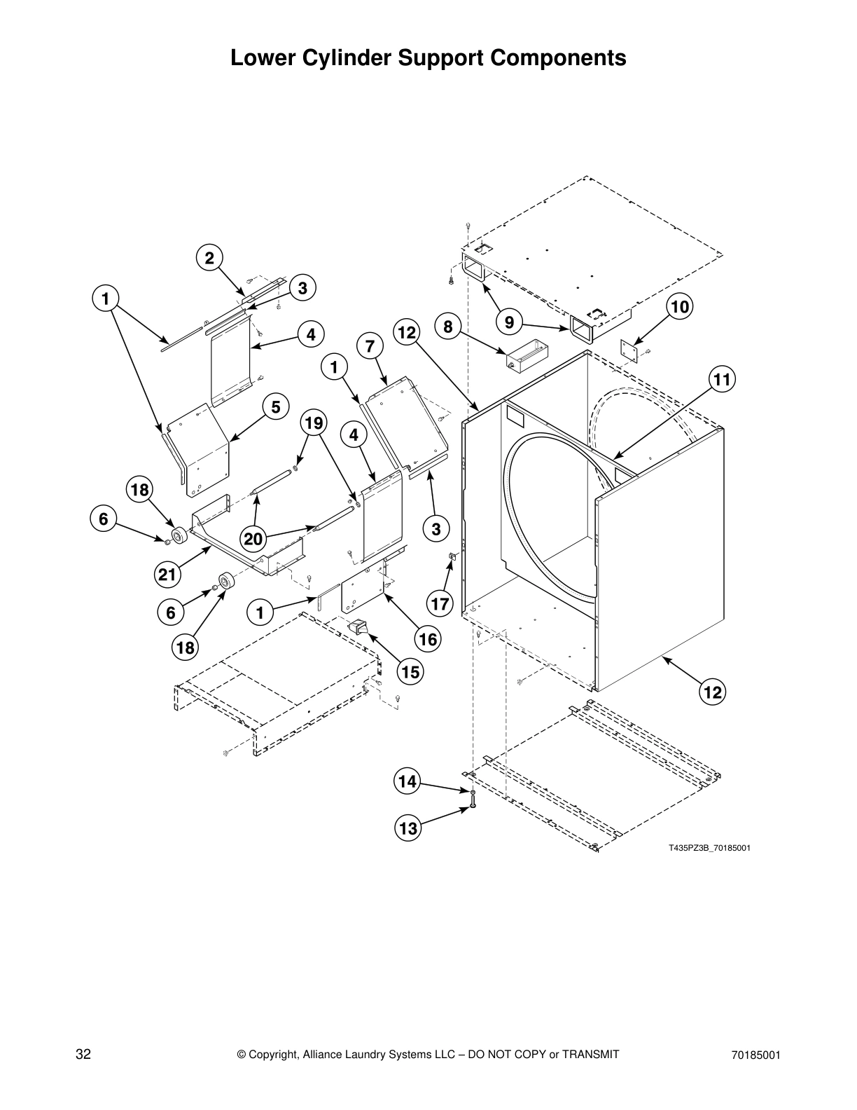 Lower Cylinder Support Components