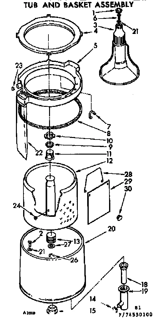 TUB AND BASKET ASSEMBLY