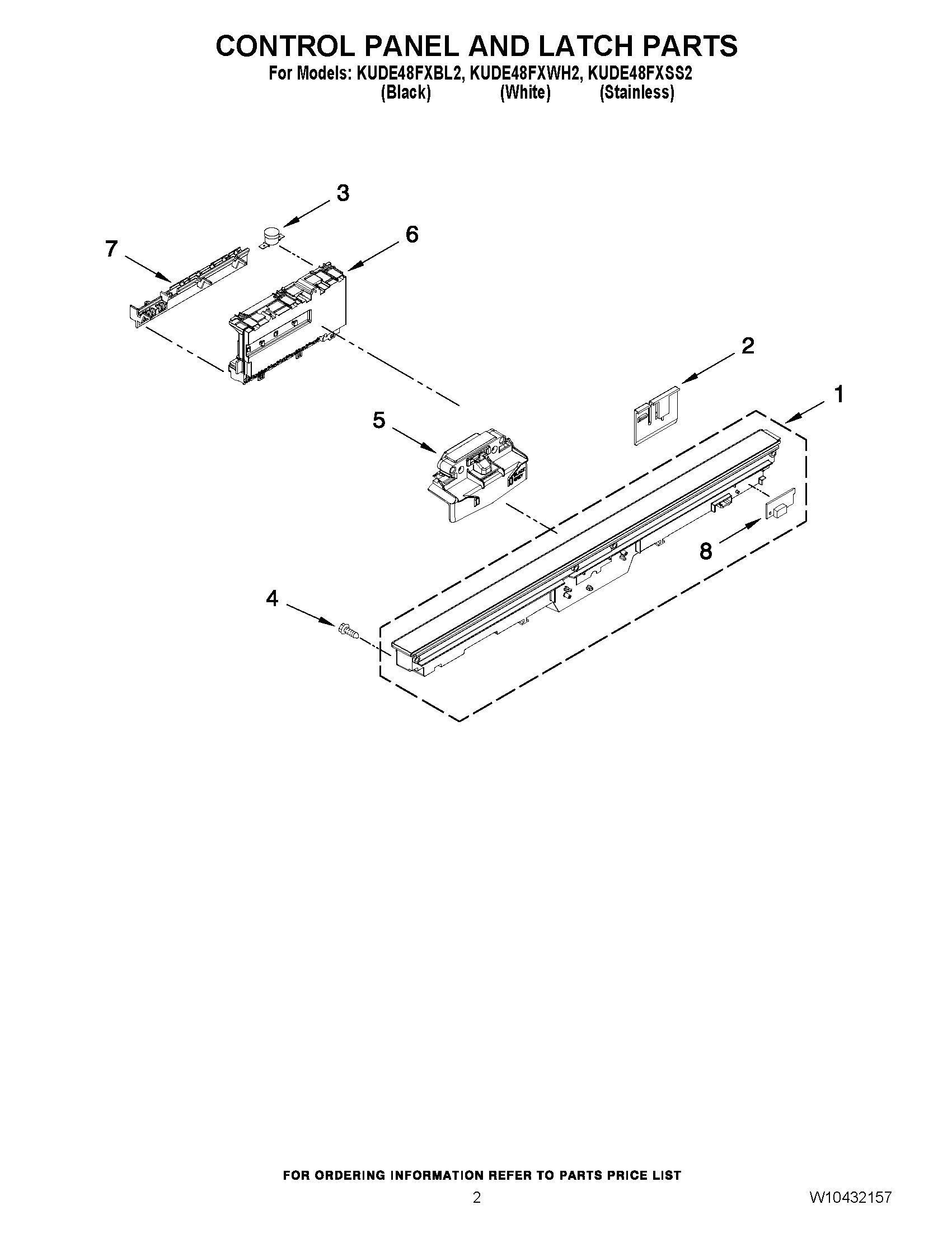 02 - CONTROL PANEL AND LATCH PARTS
