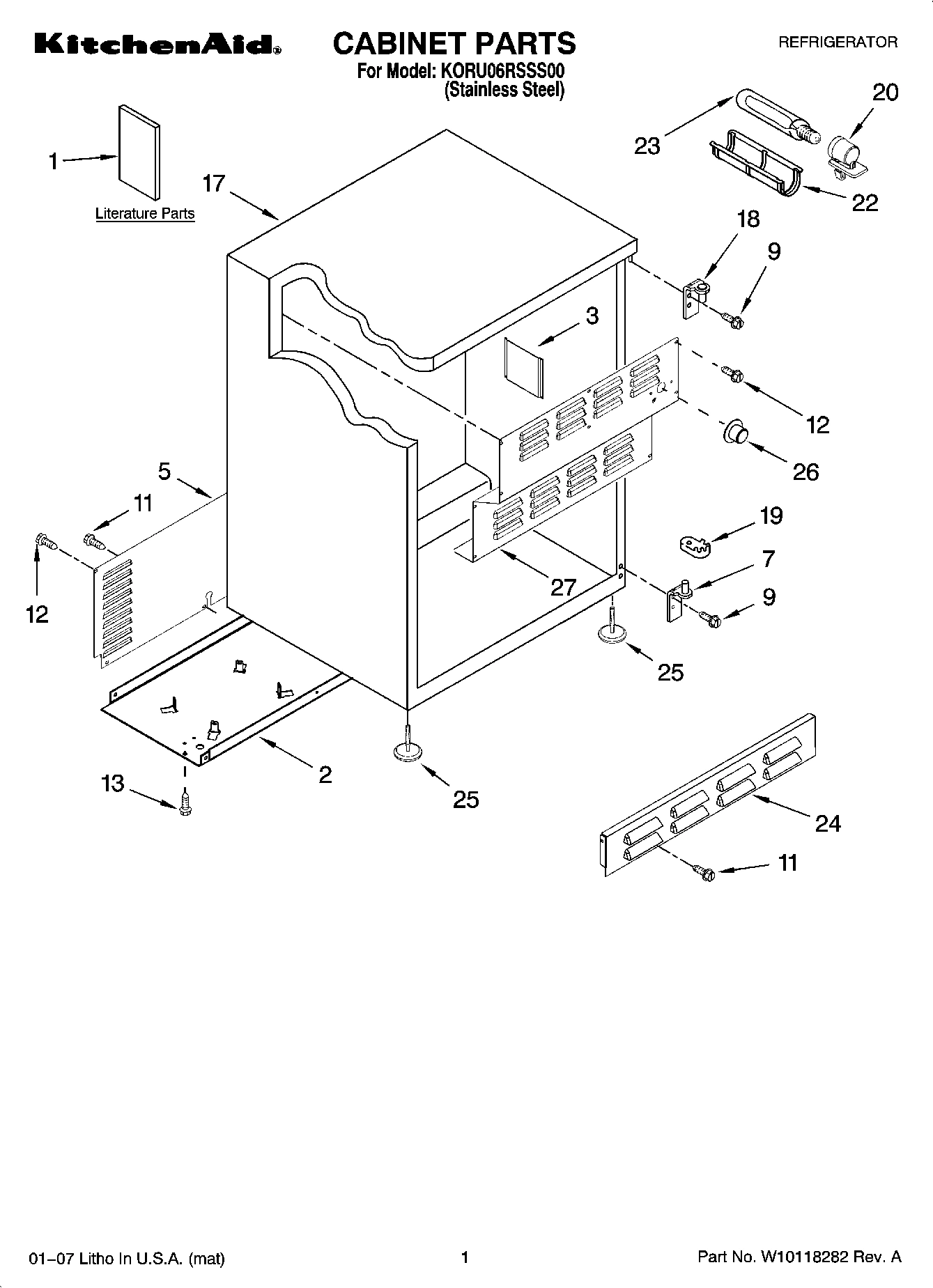 01 - CABINET PARTS