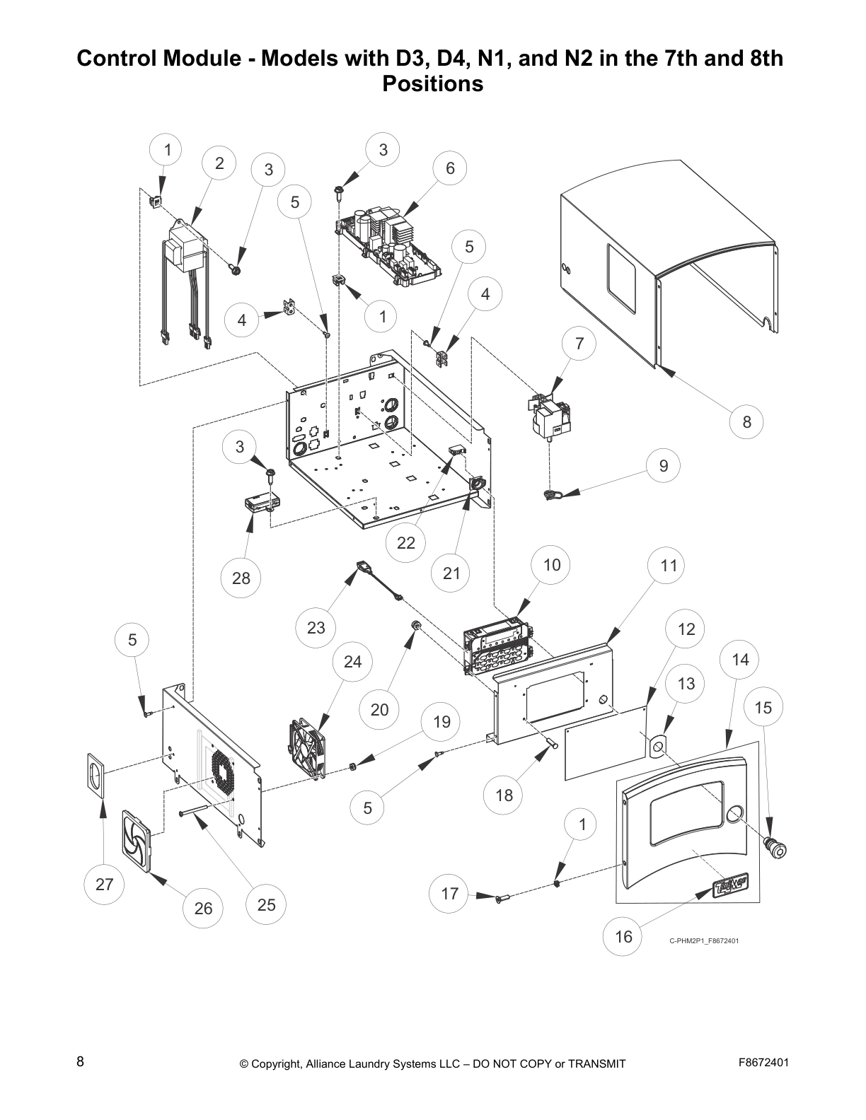 Control Module - Models with D3, D4, N1, and N2 in the 7th and 8th 
Positions