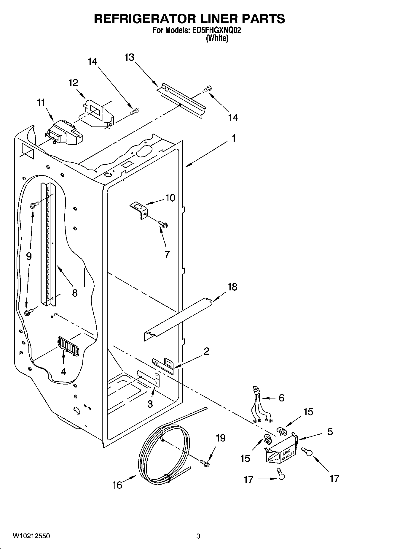 02 - REFRIGERATOR LINER PARTS