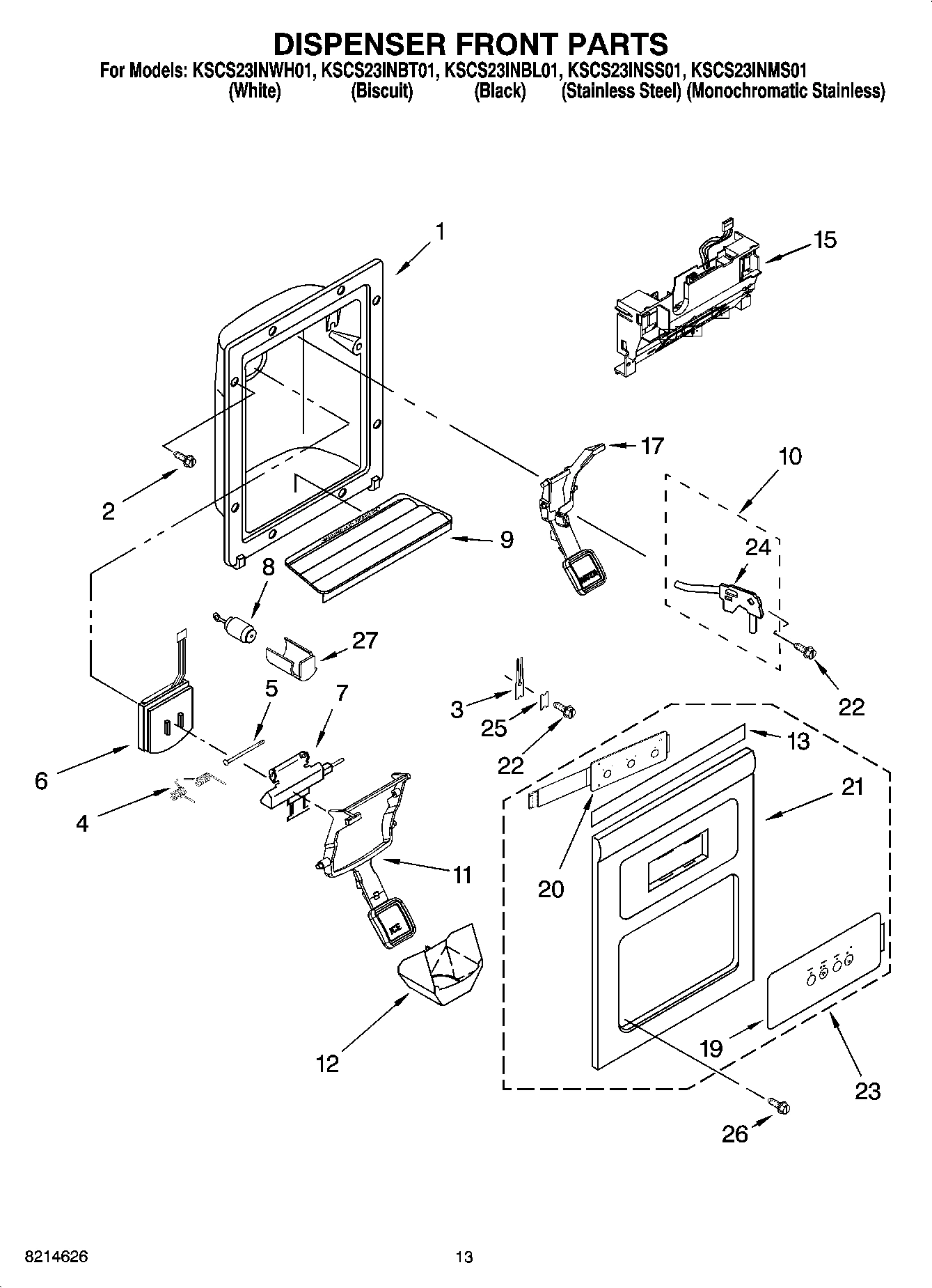 08 - DISPENSER FRONT PARTS