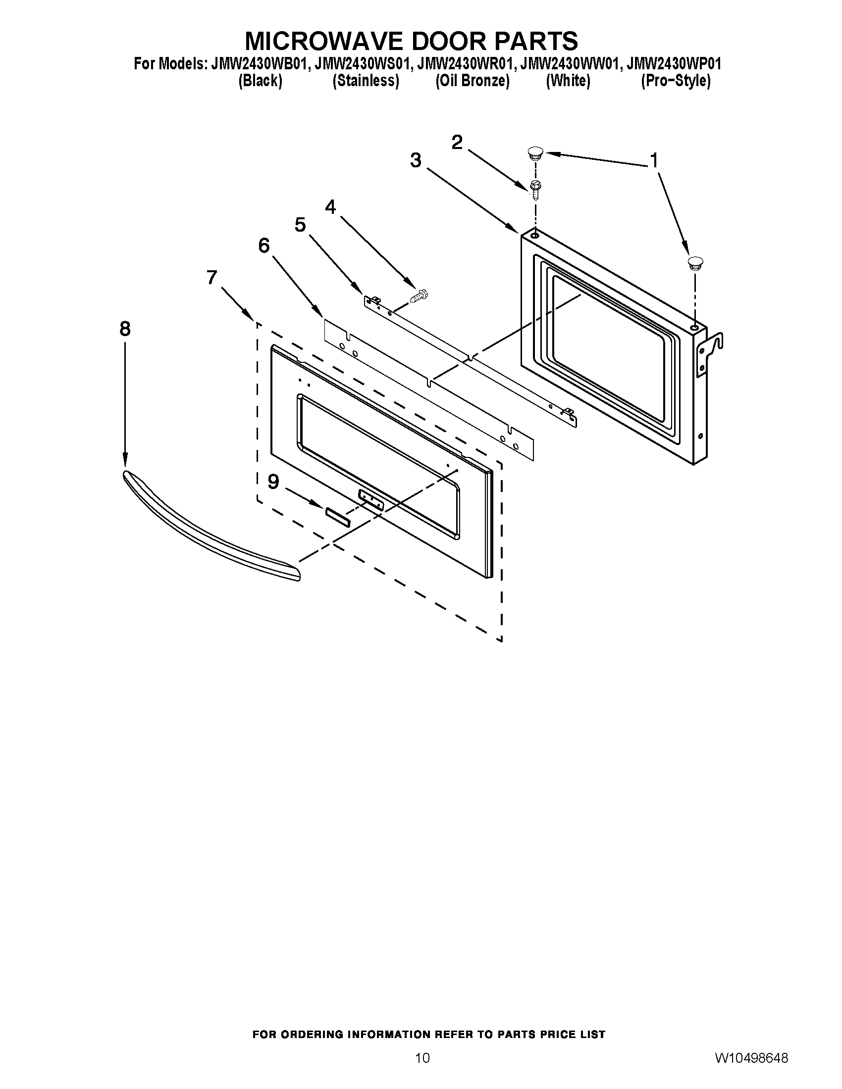 07 - MICROWAVE DOOR PARTS