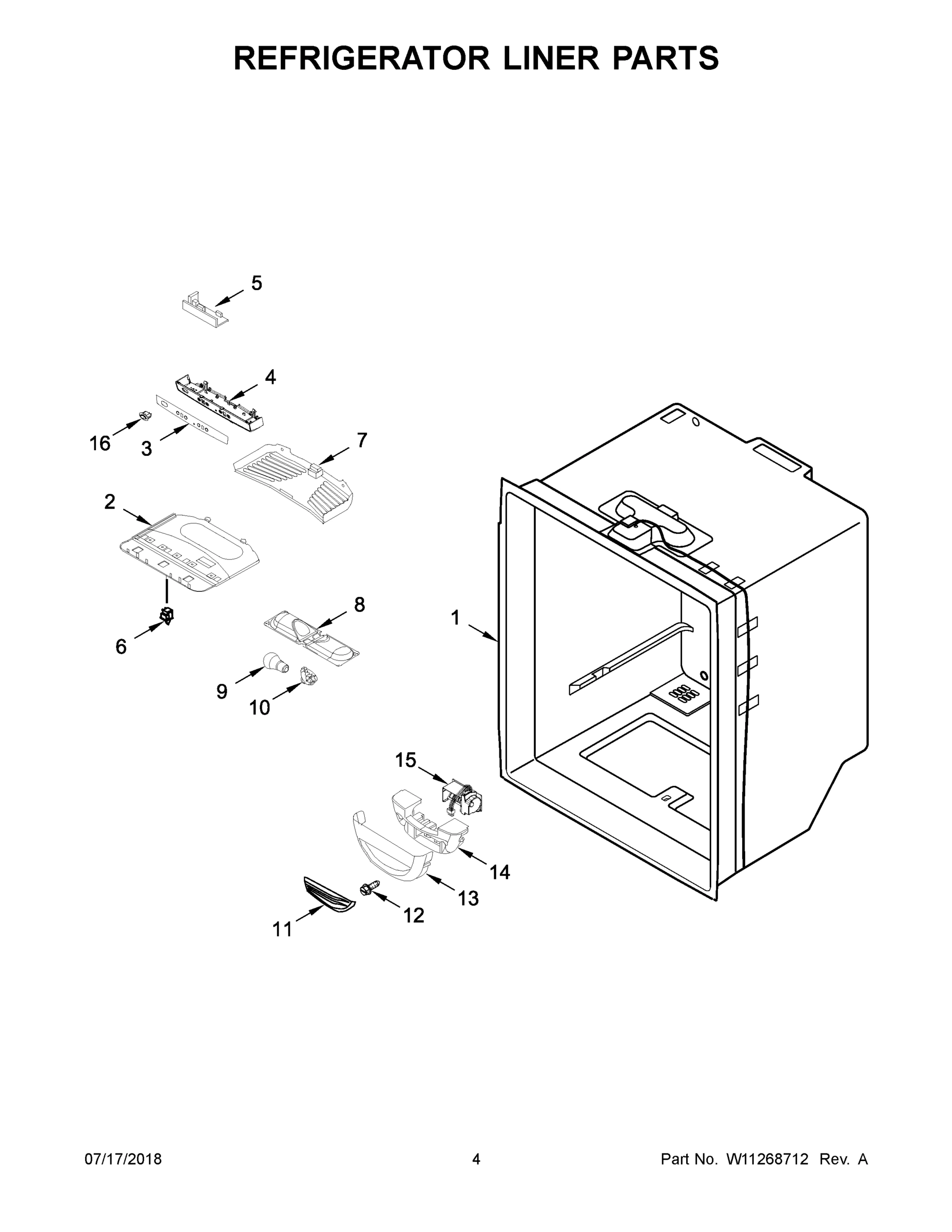 03 - REFRIGERATOR LINER PARTS