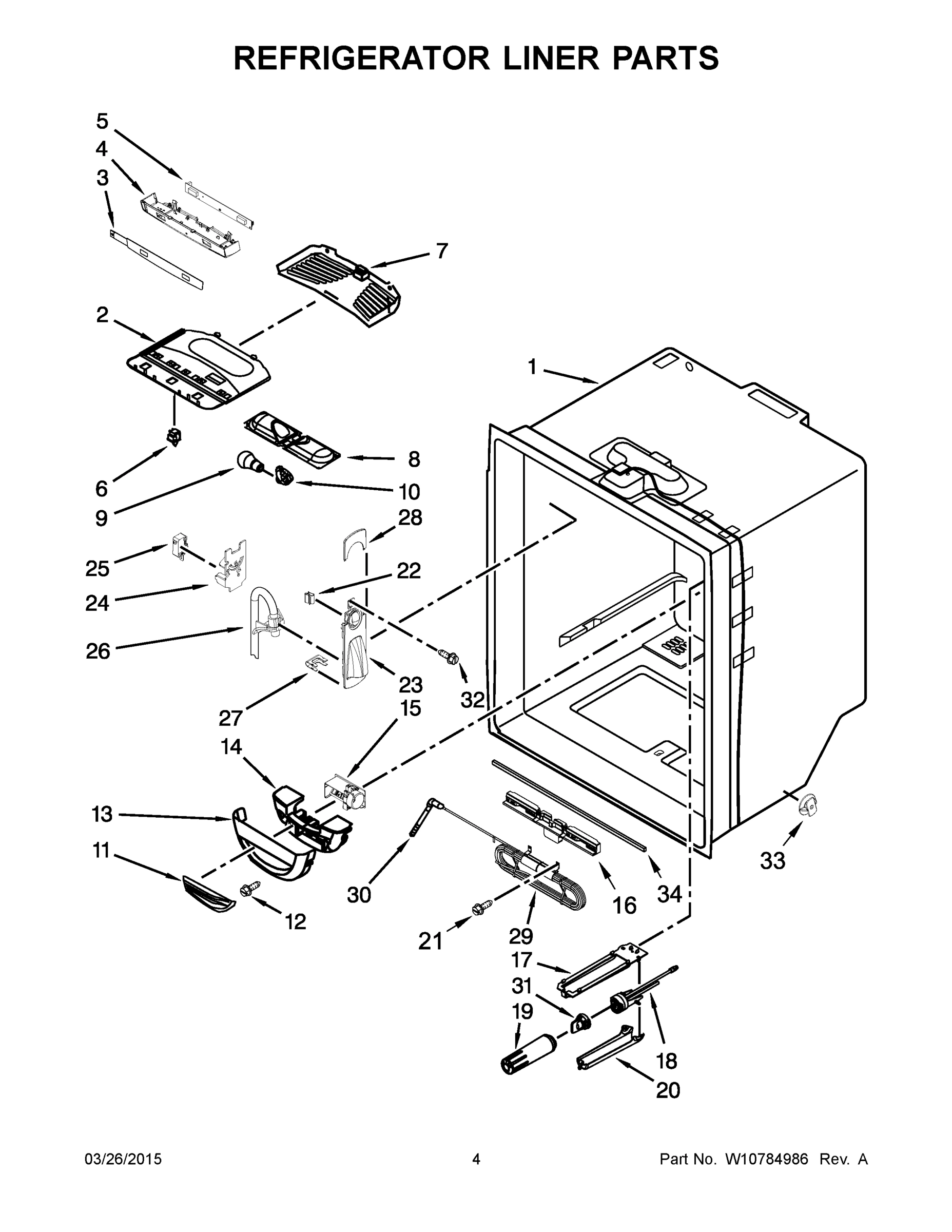 03 - REFRIGERATOR LINER PARTS