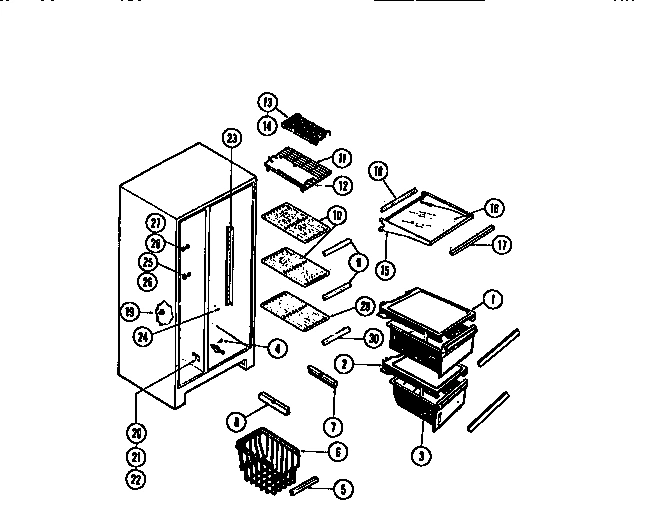 05 - SHELVES, WATER TANK, 3-DOOR MULLION
