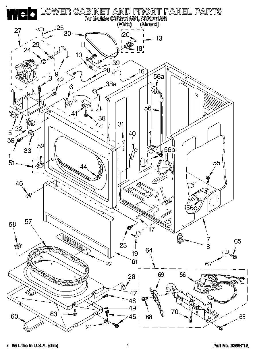 01 - LOWER CABINET AND FRONT PANEL