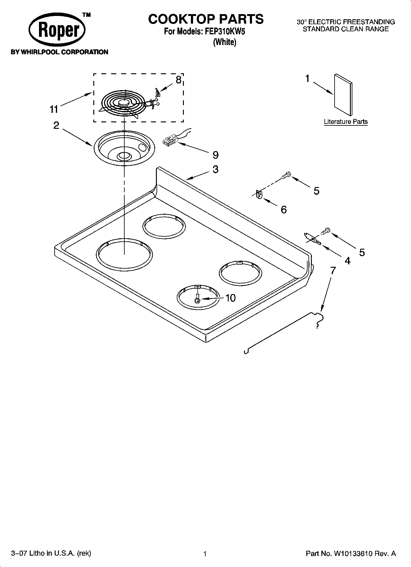 01 - COOKTOP PARTS