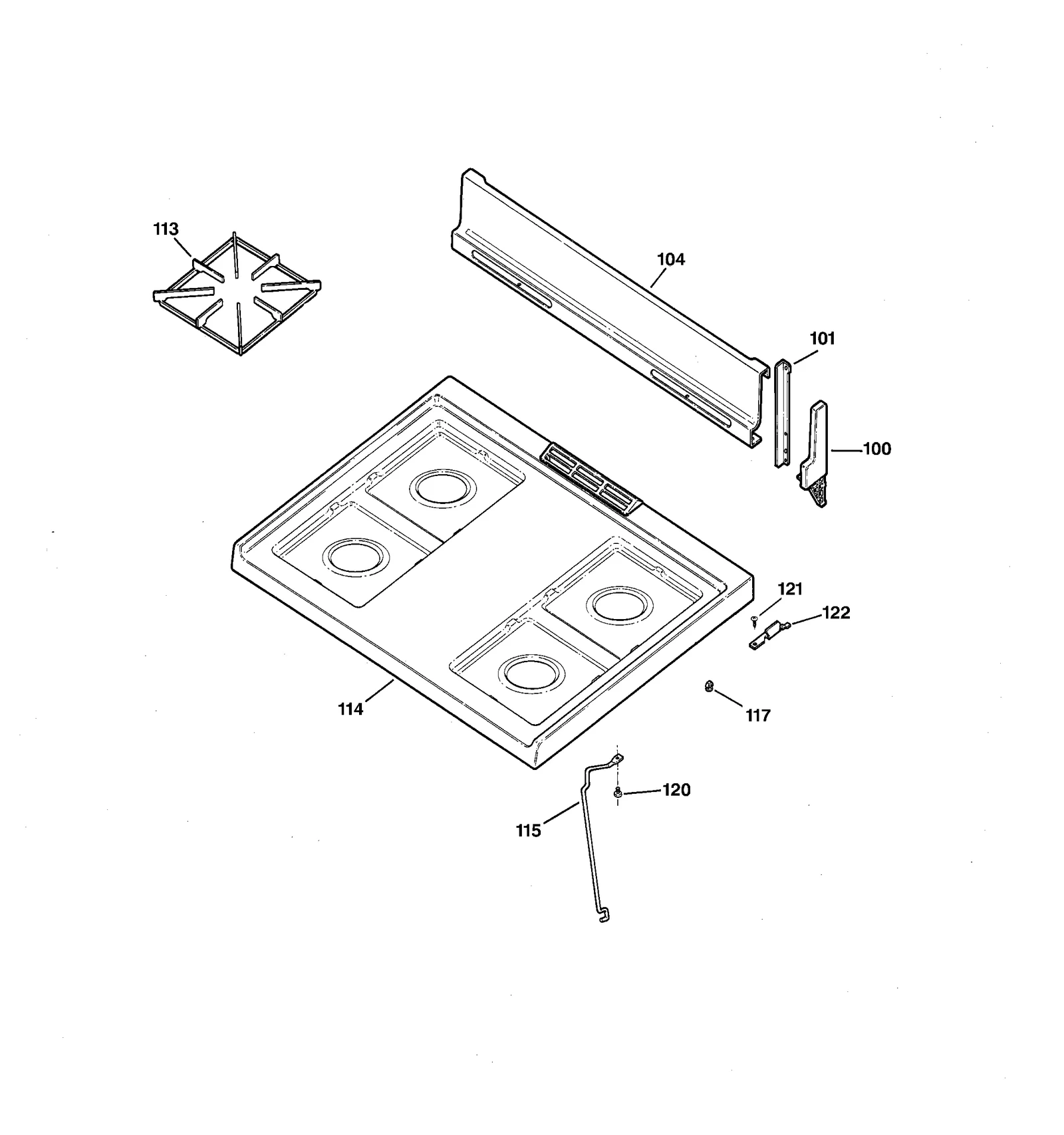 CONTROL PANEL & COOKTOP