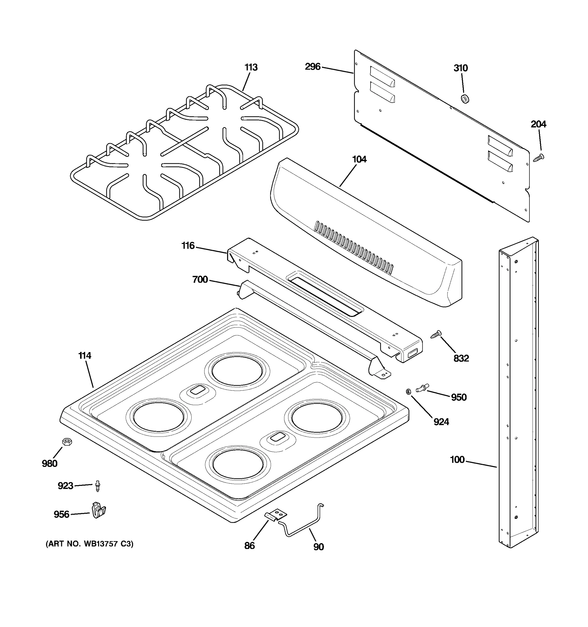 CONTROL PANEL & COOKTOP