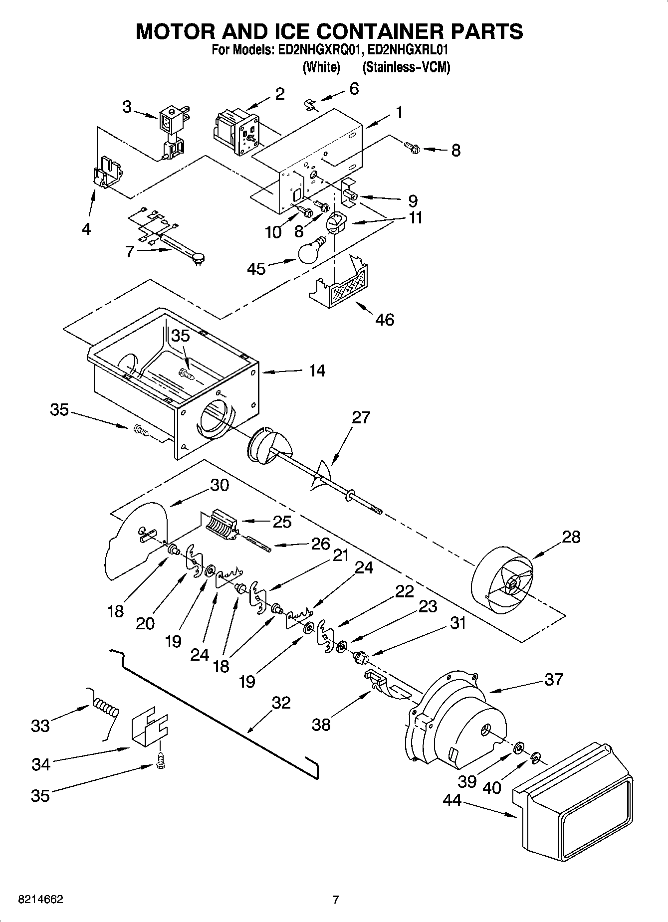 05 - MOTOR AND ICE CONTAINER PARTS
