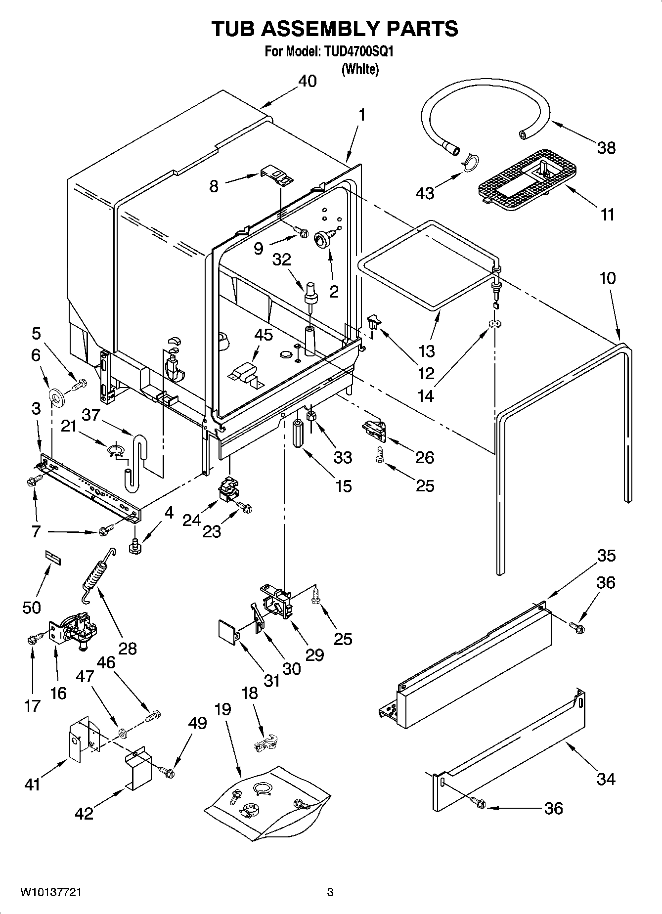 03 - TUB ASSEMBLY PARTS