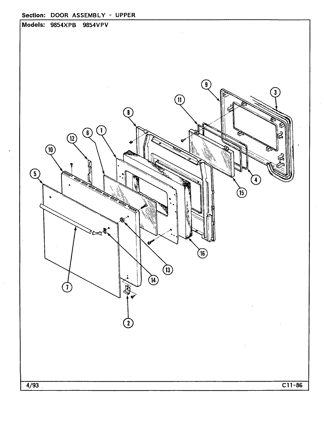 05 - DOOR ASSEMBLY-UPPER