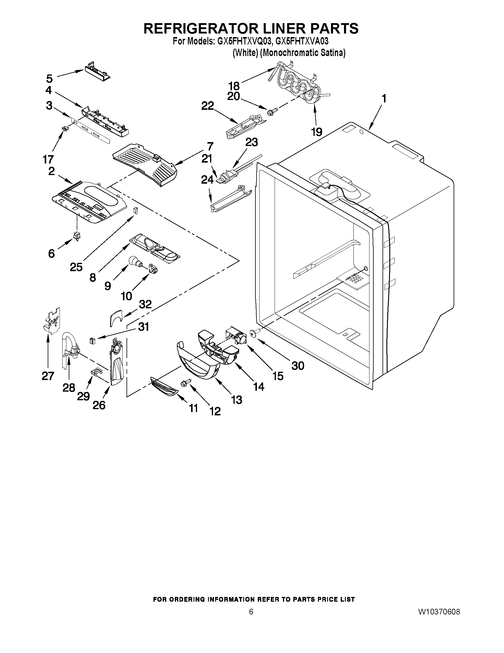 04 - REFRIGERATOR LINER PARTS