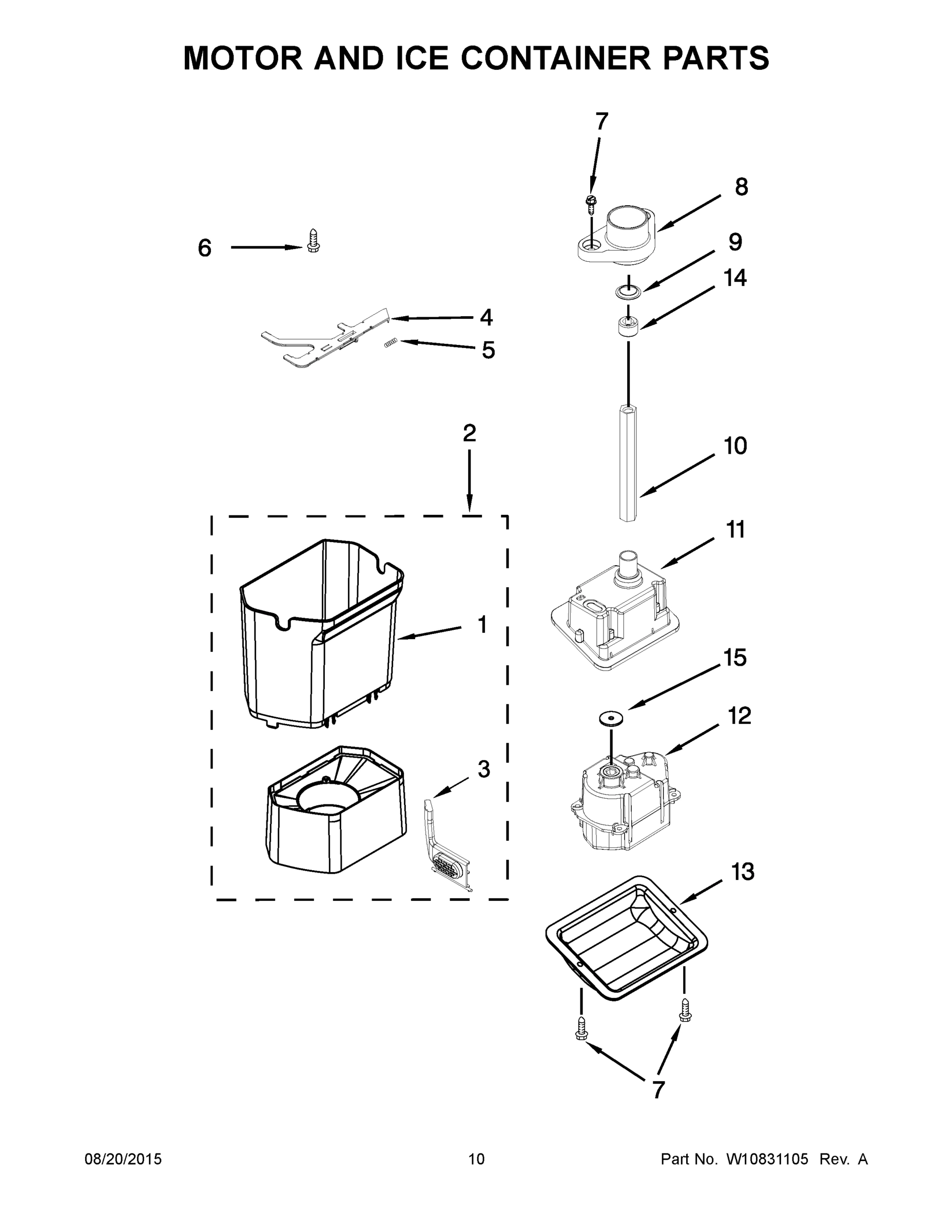 06 - MOTOR AND ICE CONTAINER PARTS