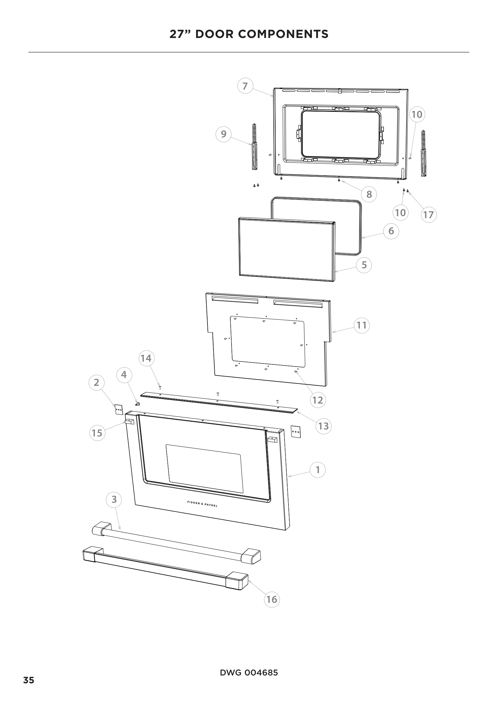 27” DOOR COMPONENTS
