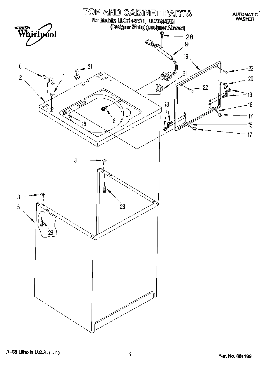 01 - TOP AND CABINET, LIT/OPTIONAL