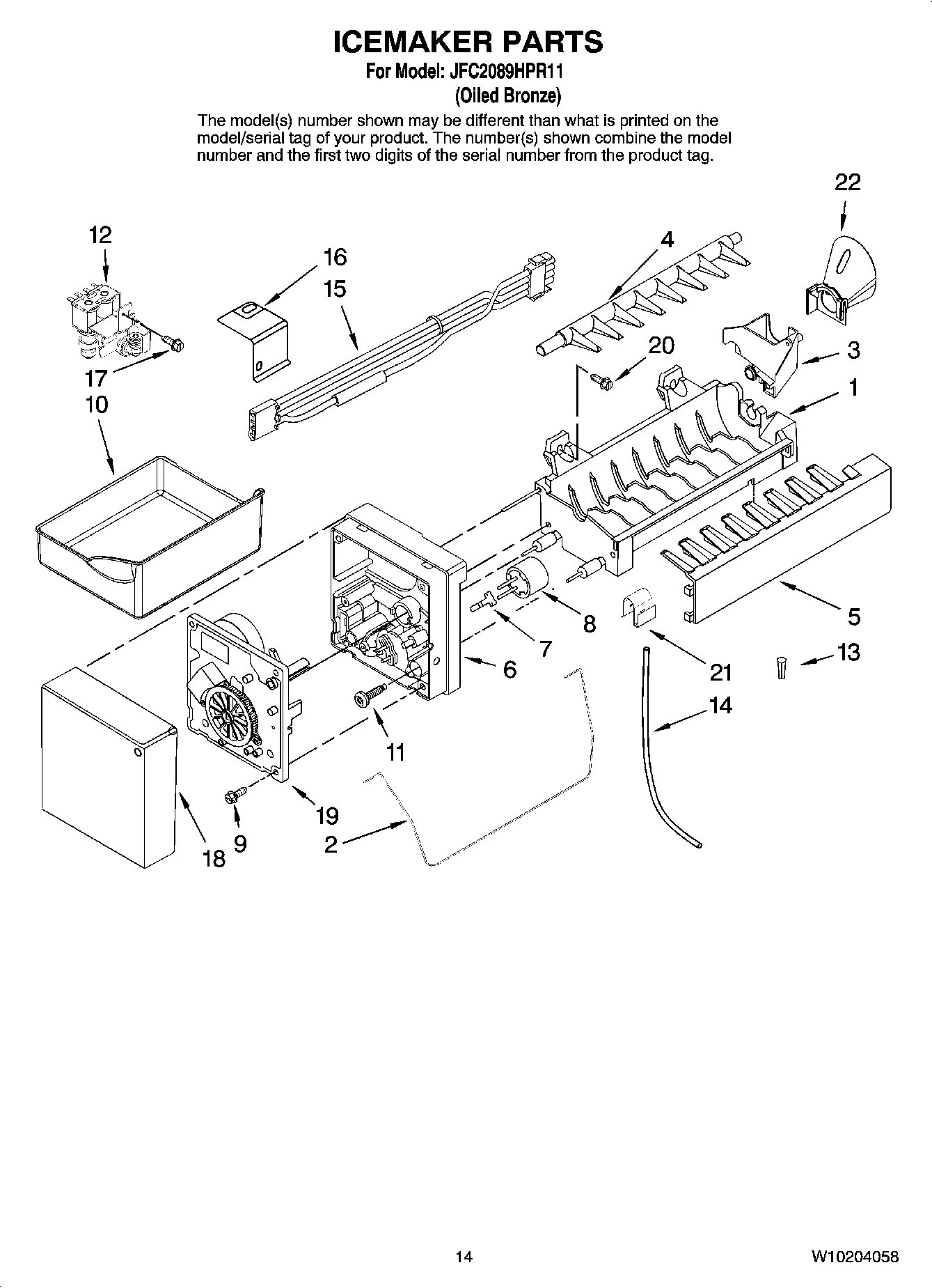 08 - ICEMAKER PARTS, OPTIONAL PARTS (NOT INCLUDED)