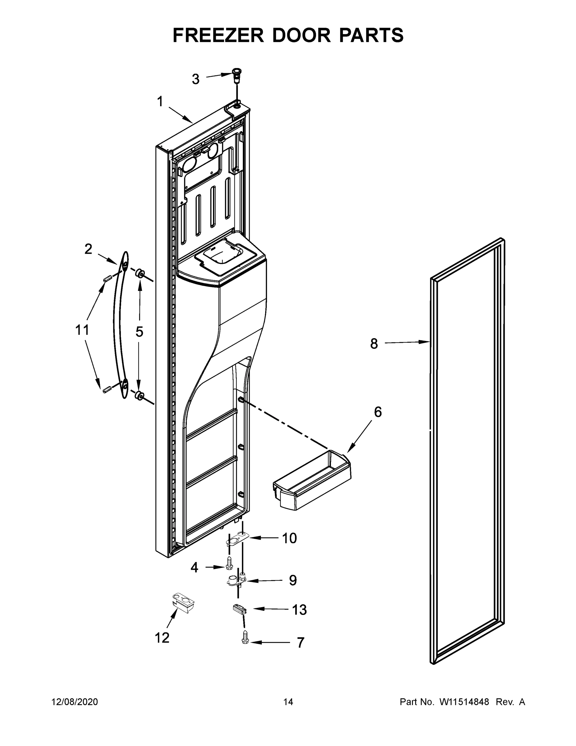 08 - FREEZER DOOR PARTS