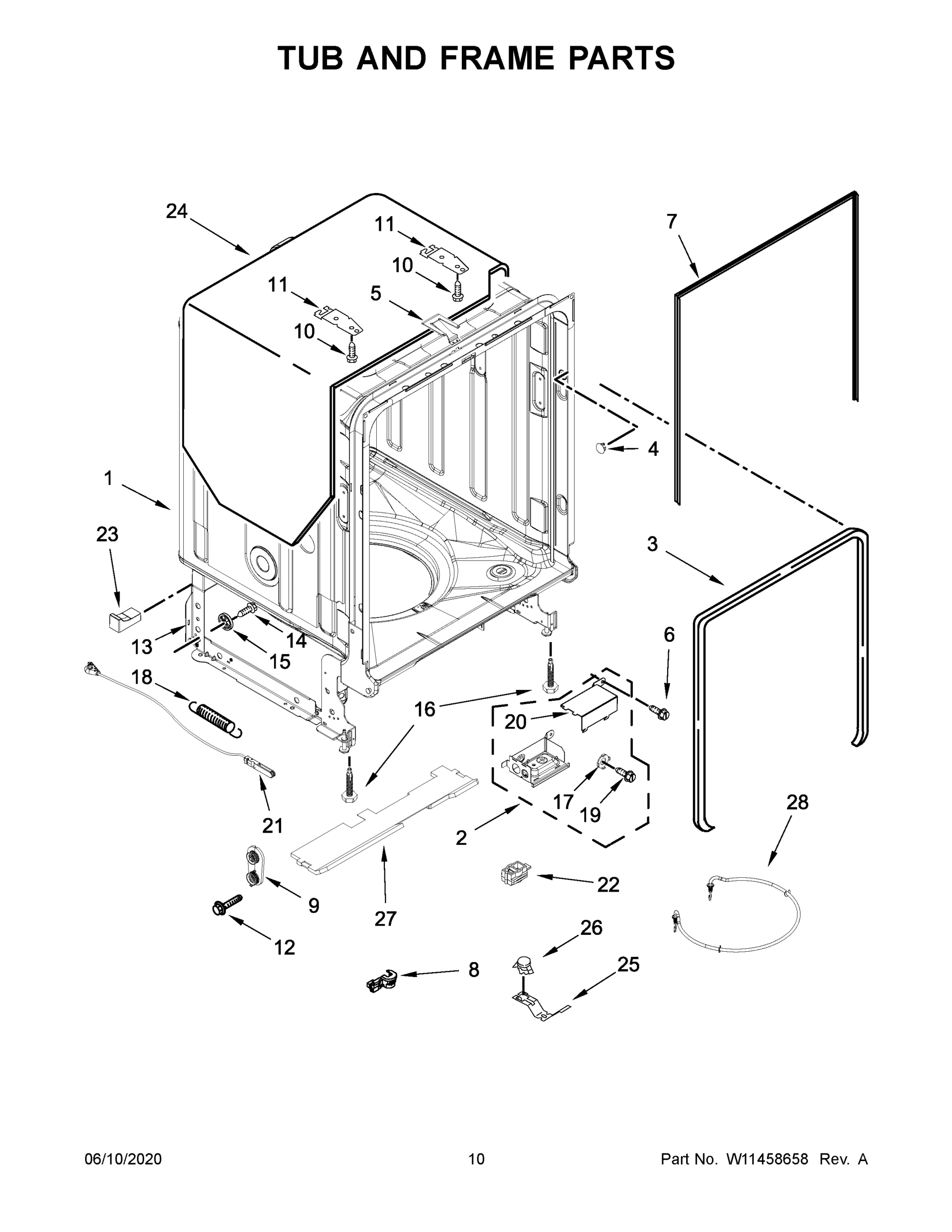 06 - TUB AND FRAME PARTS