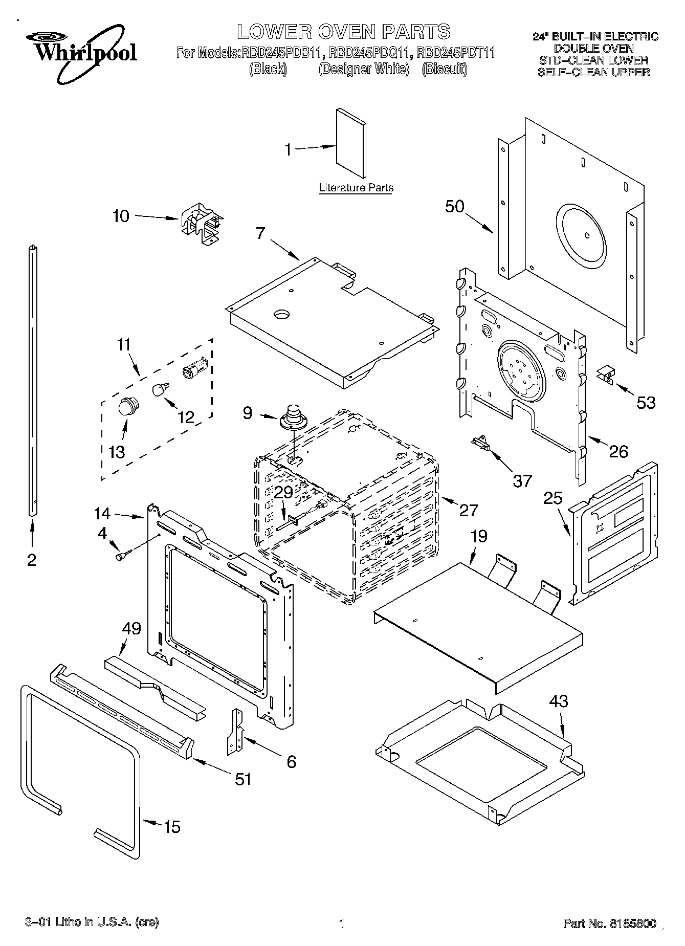01 - LOWER OVEN, LITERATURE