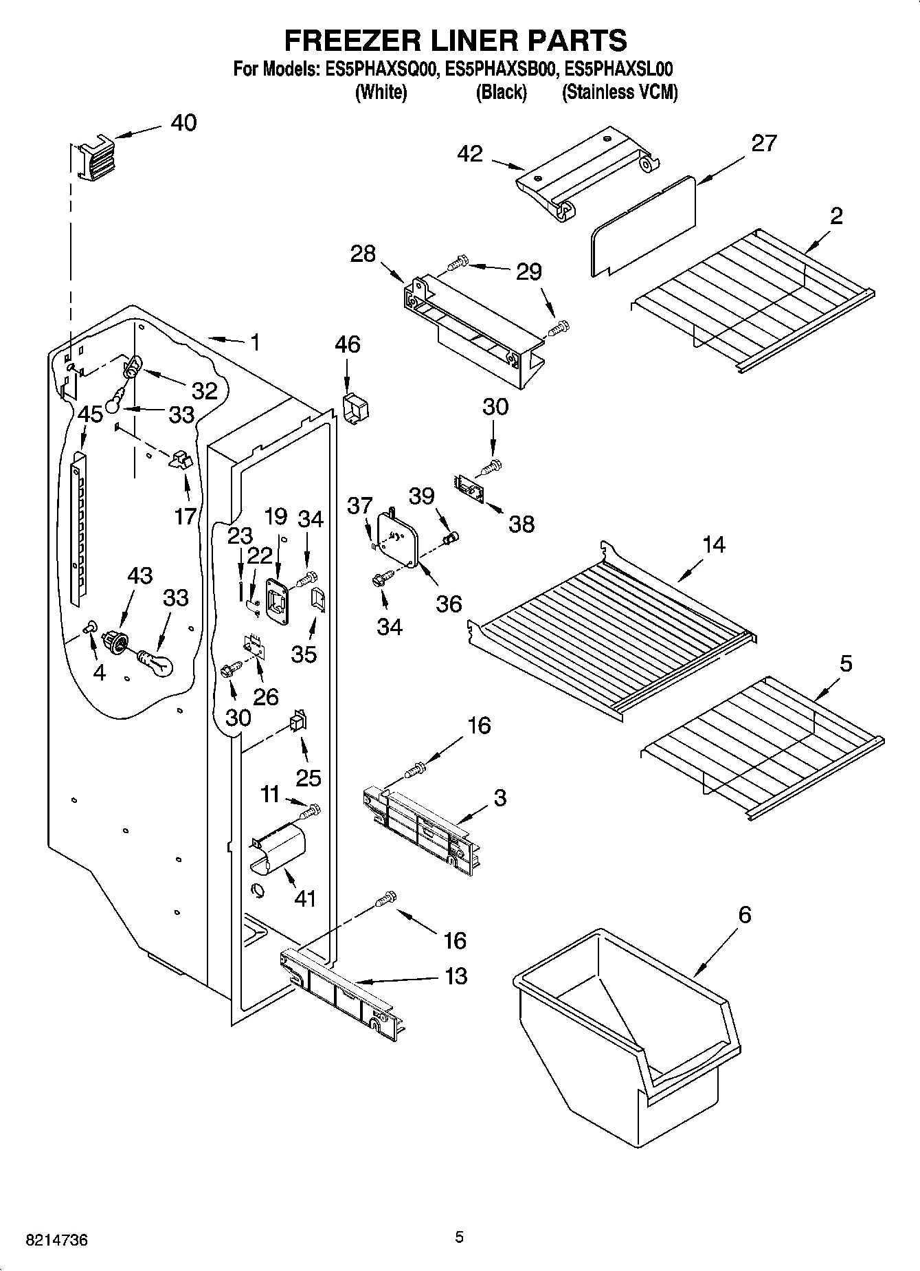 04 - FREEZER LINER PARTS