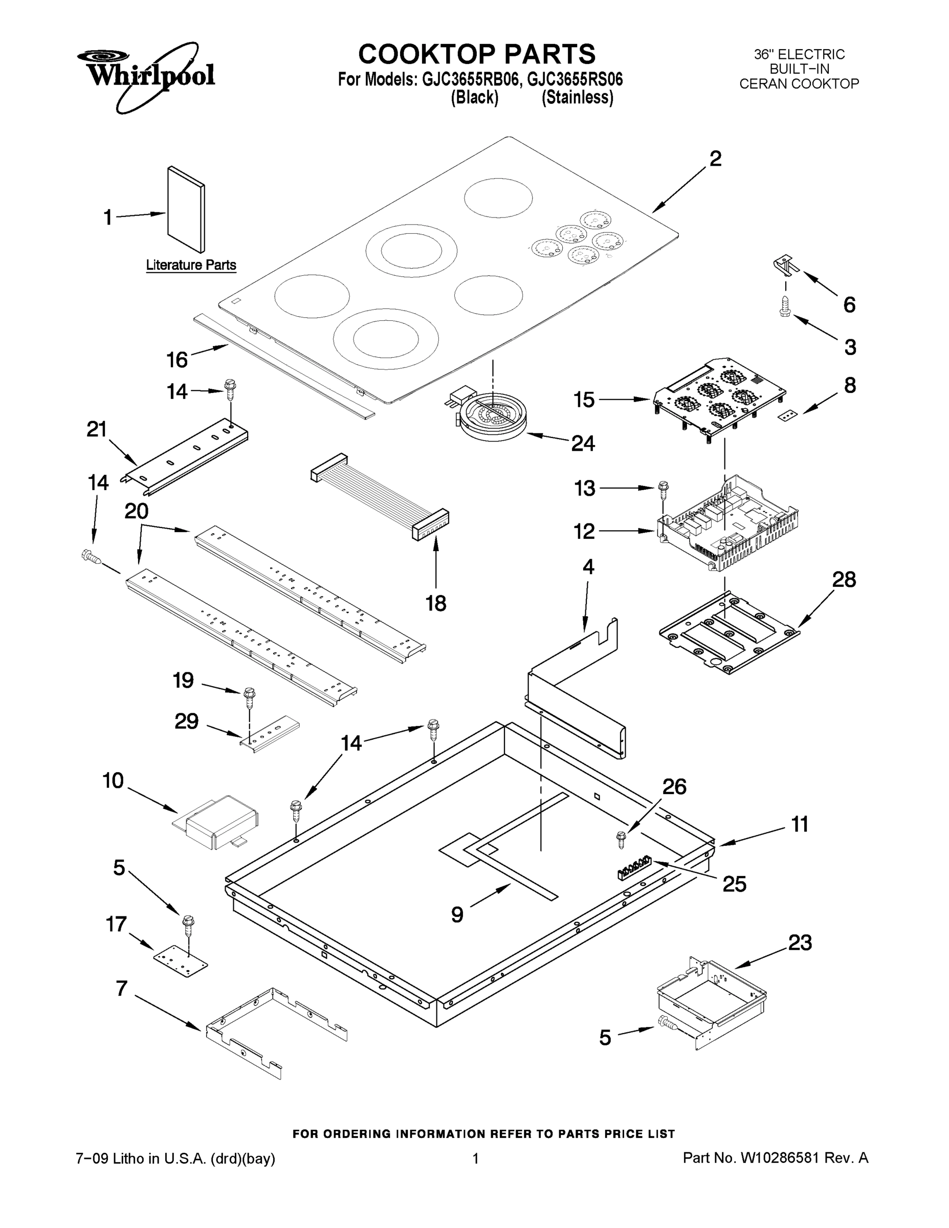 01 - COOKTOP PARTS