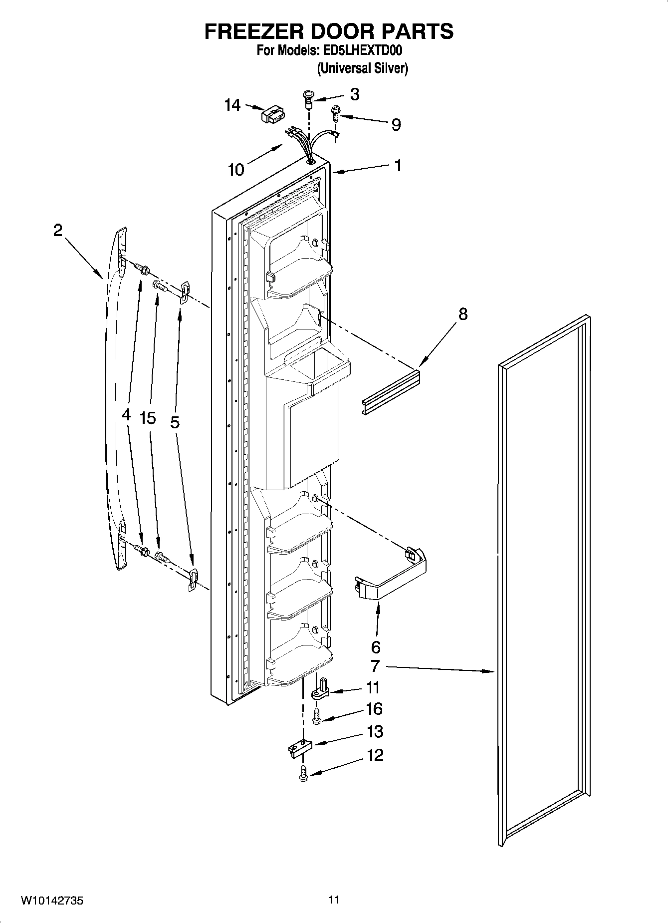 07 - FREEZER DOOR PARTS