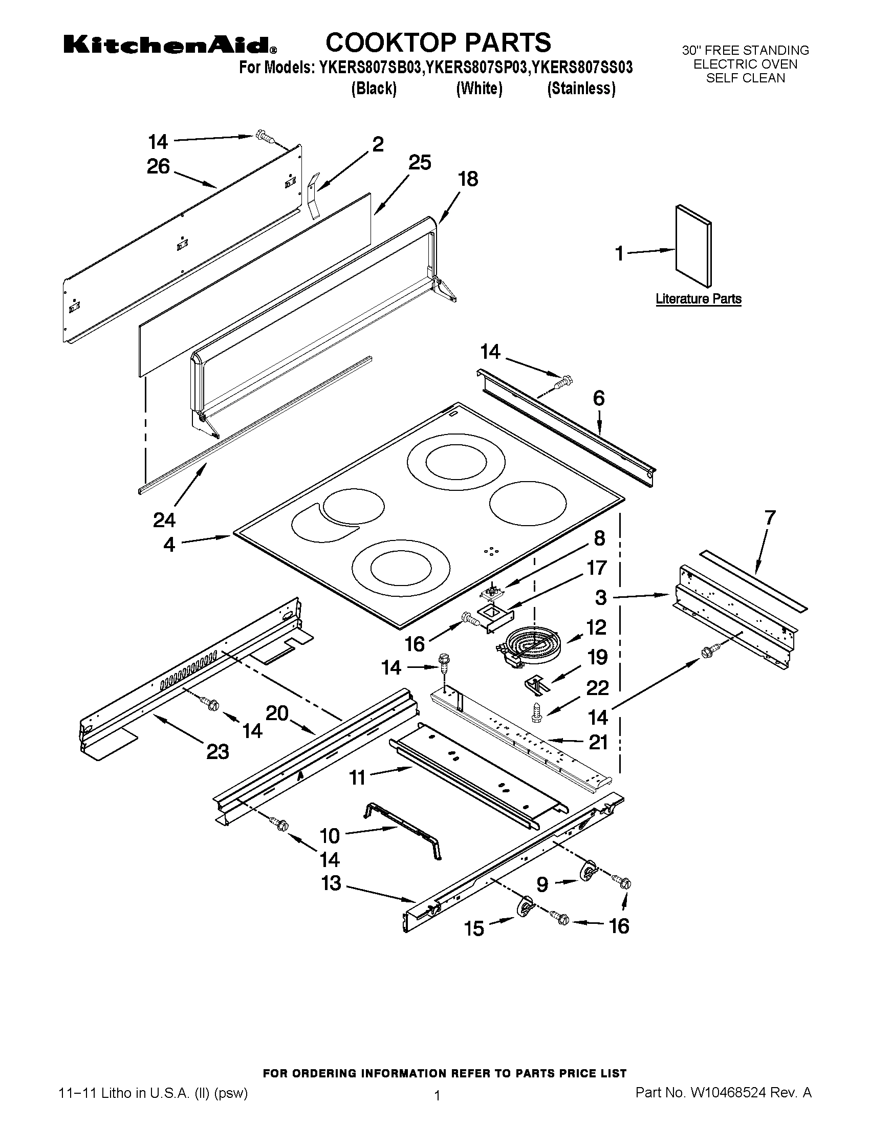 01 - COOKTOP PARTS