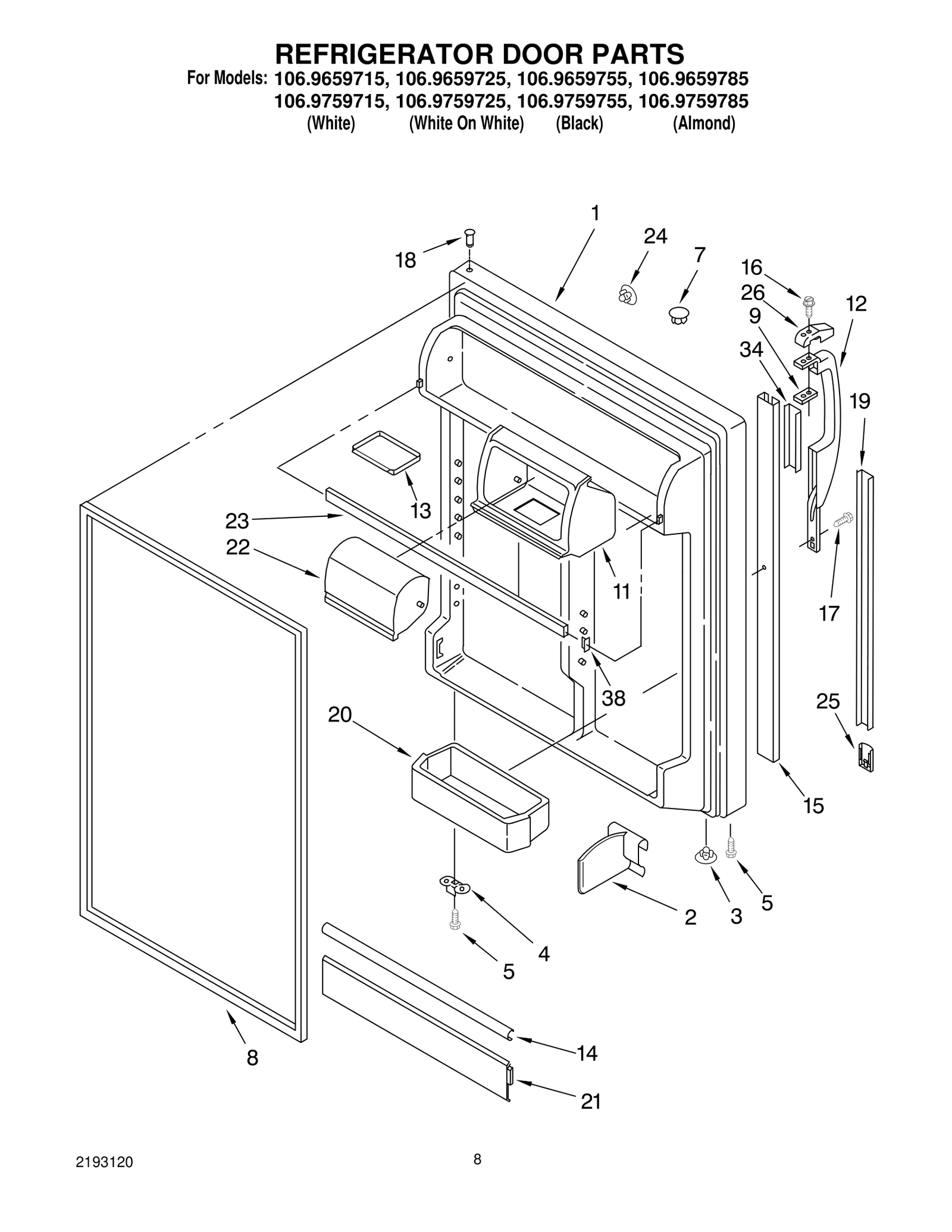 REFRIGERATOR DOOR PARTS