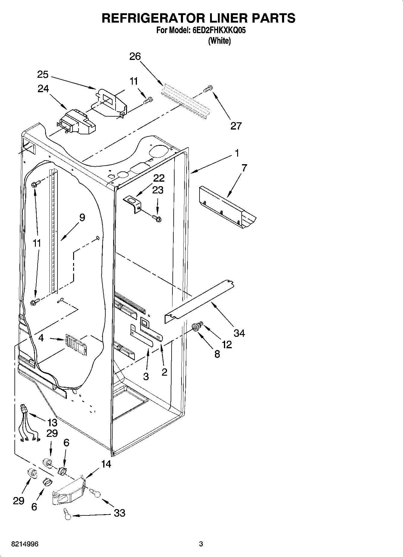 02 - REFRIGERATOR LINER PARTS