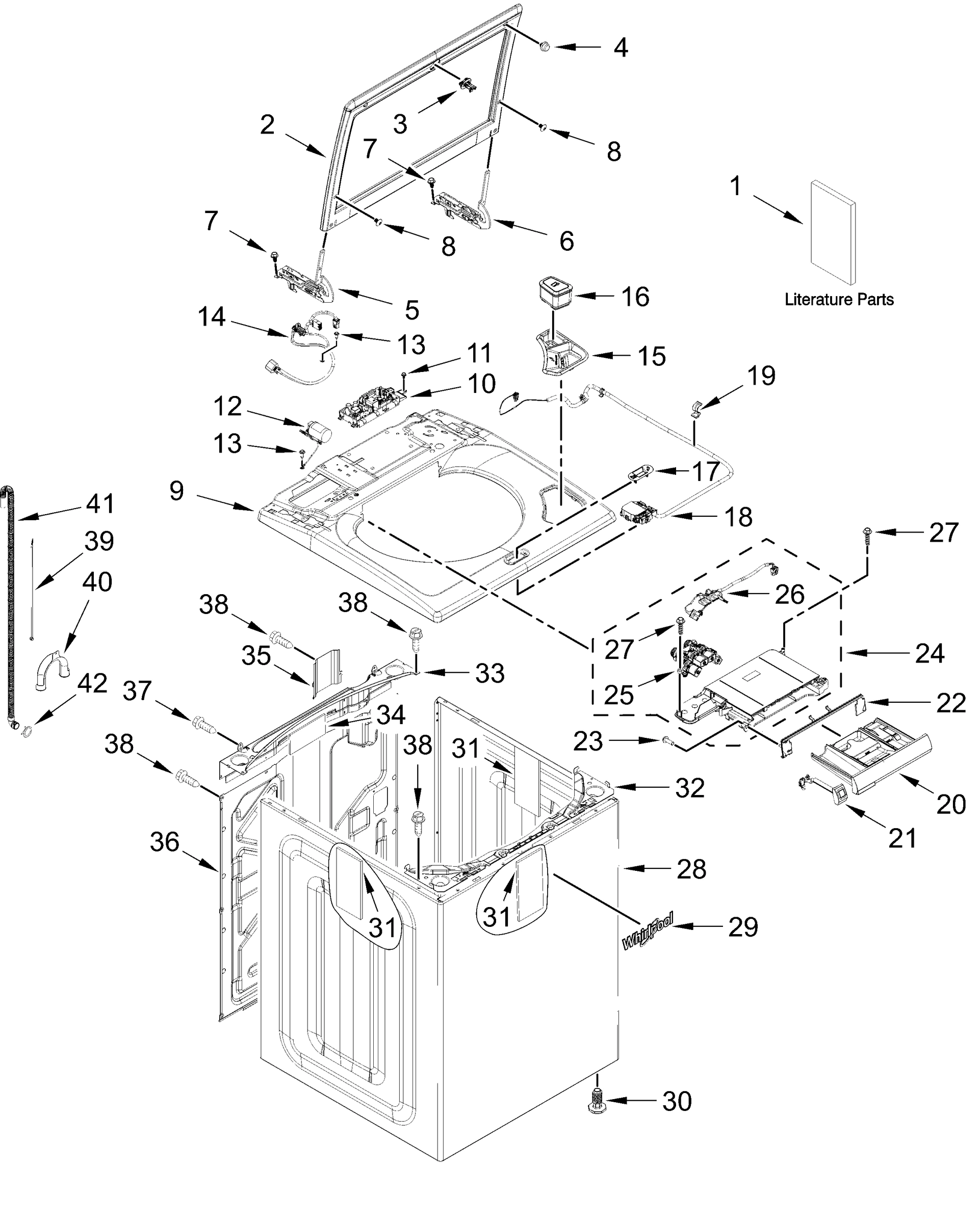 TOP AND CABINET PARTS