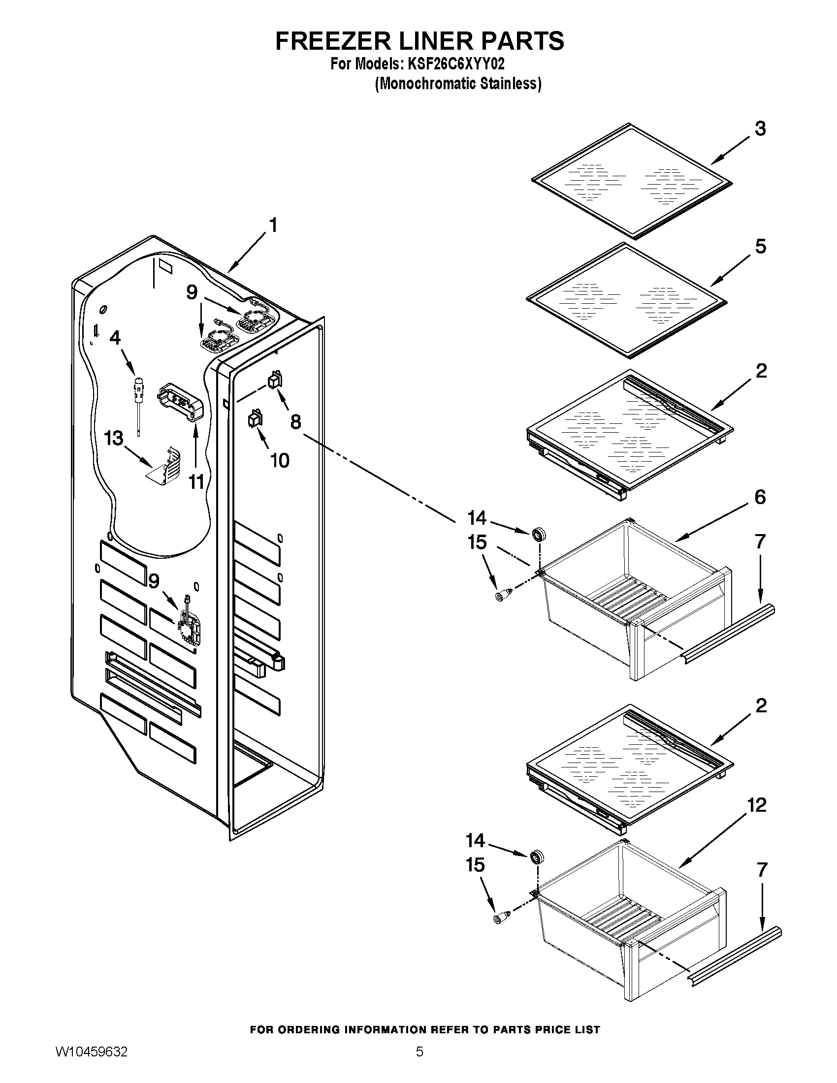 04 - FREEZER LINER PARTS