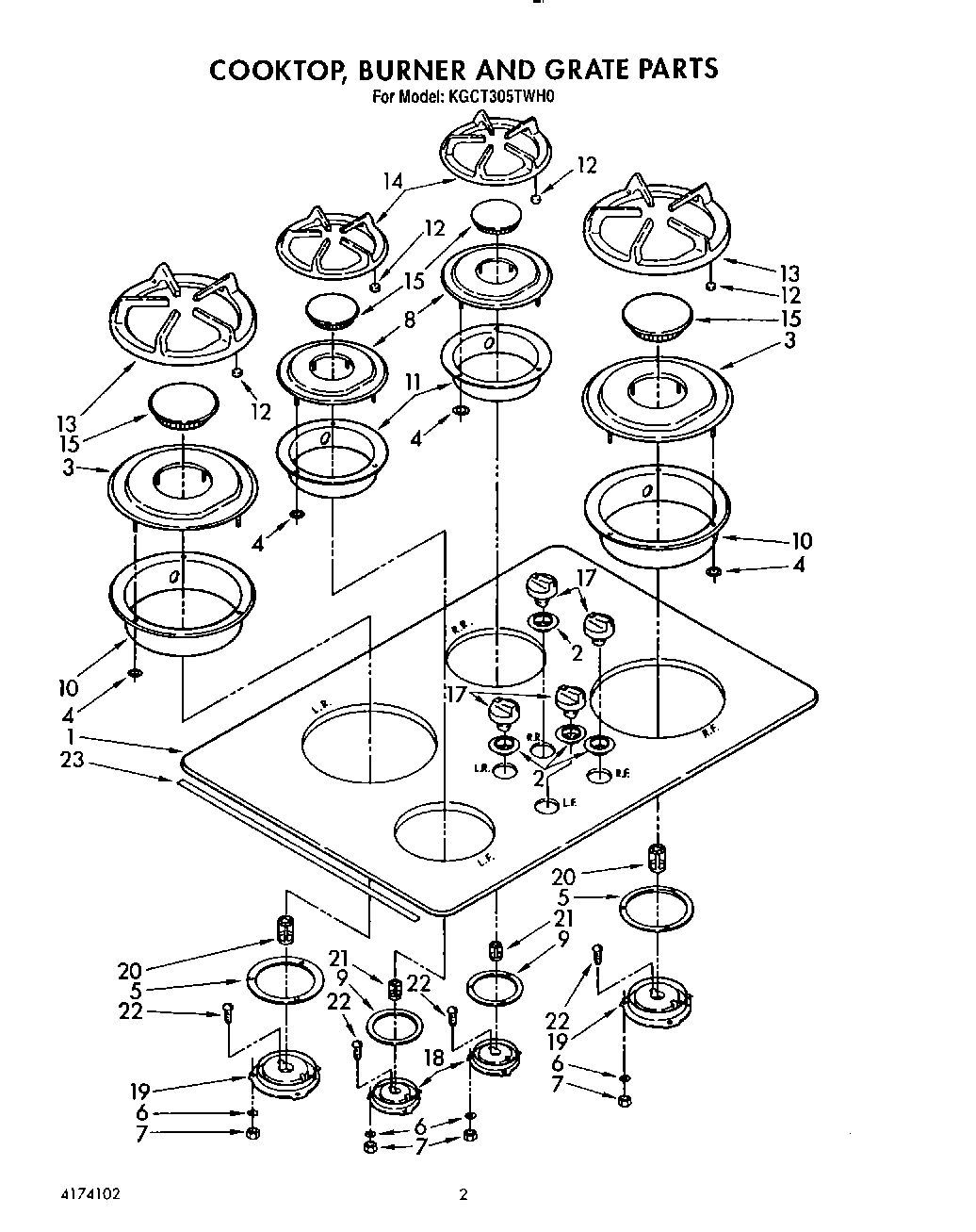 02 - COOKTOP, BURNER AND GRATES