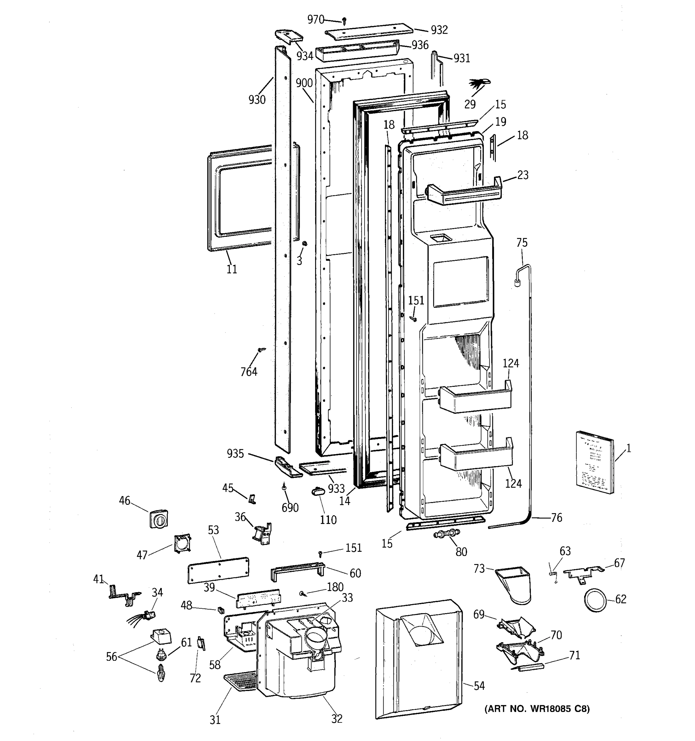 FREEZER DOOR