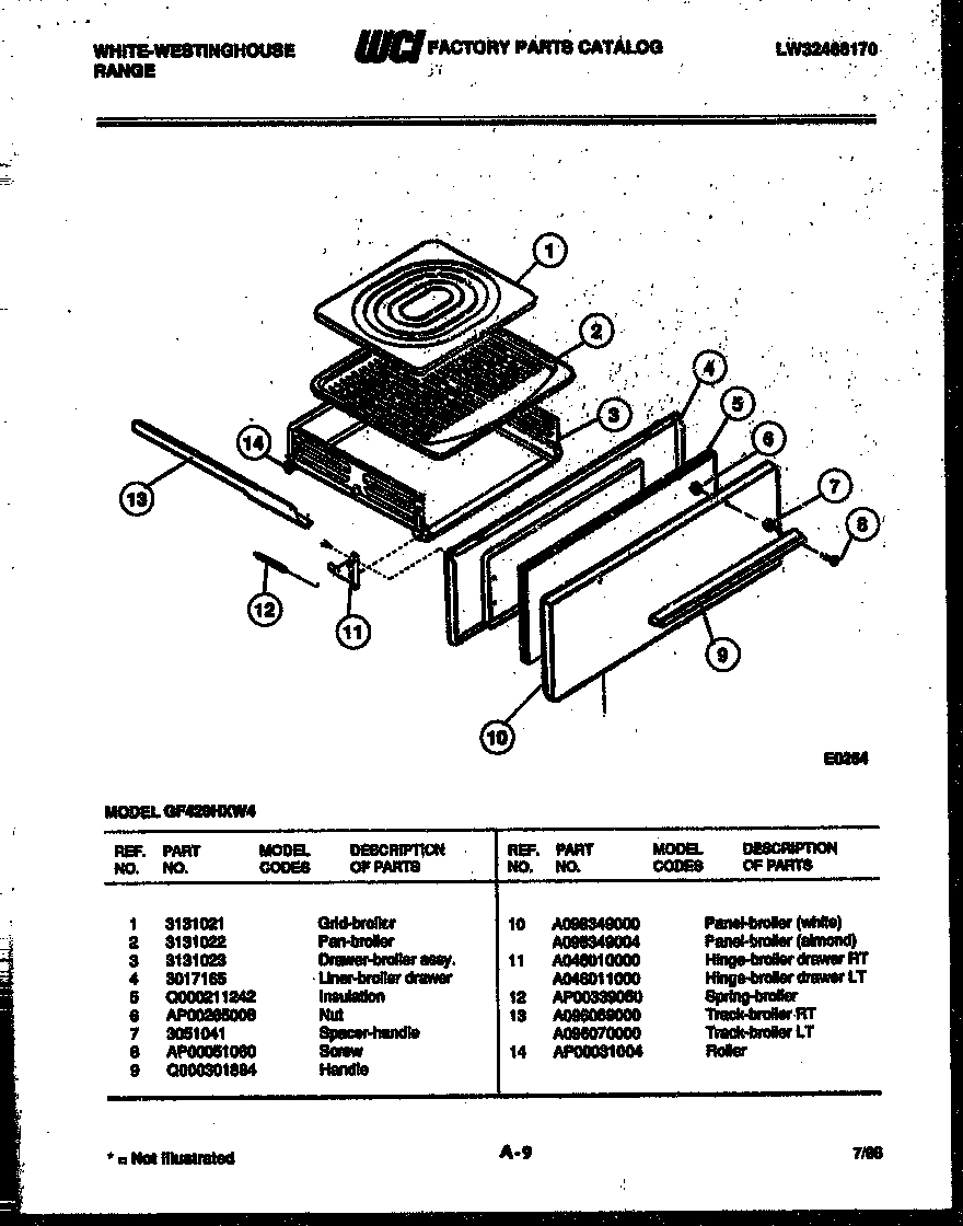 07 - BROILER DRAWER PARTS