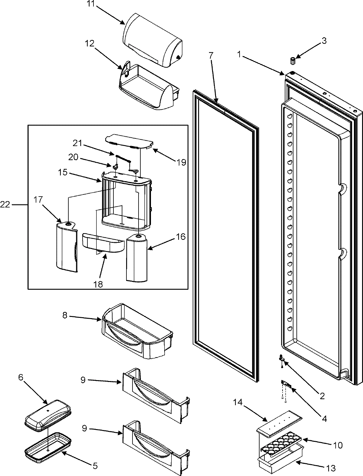 13 - REFRIGERATOR DOOR
