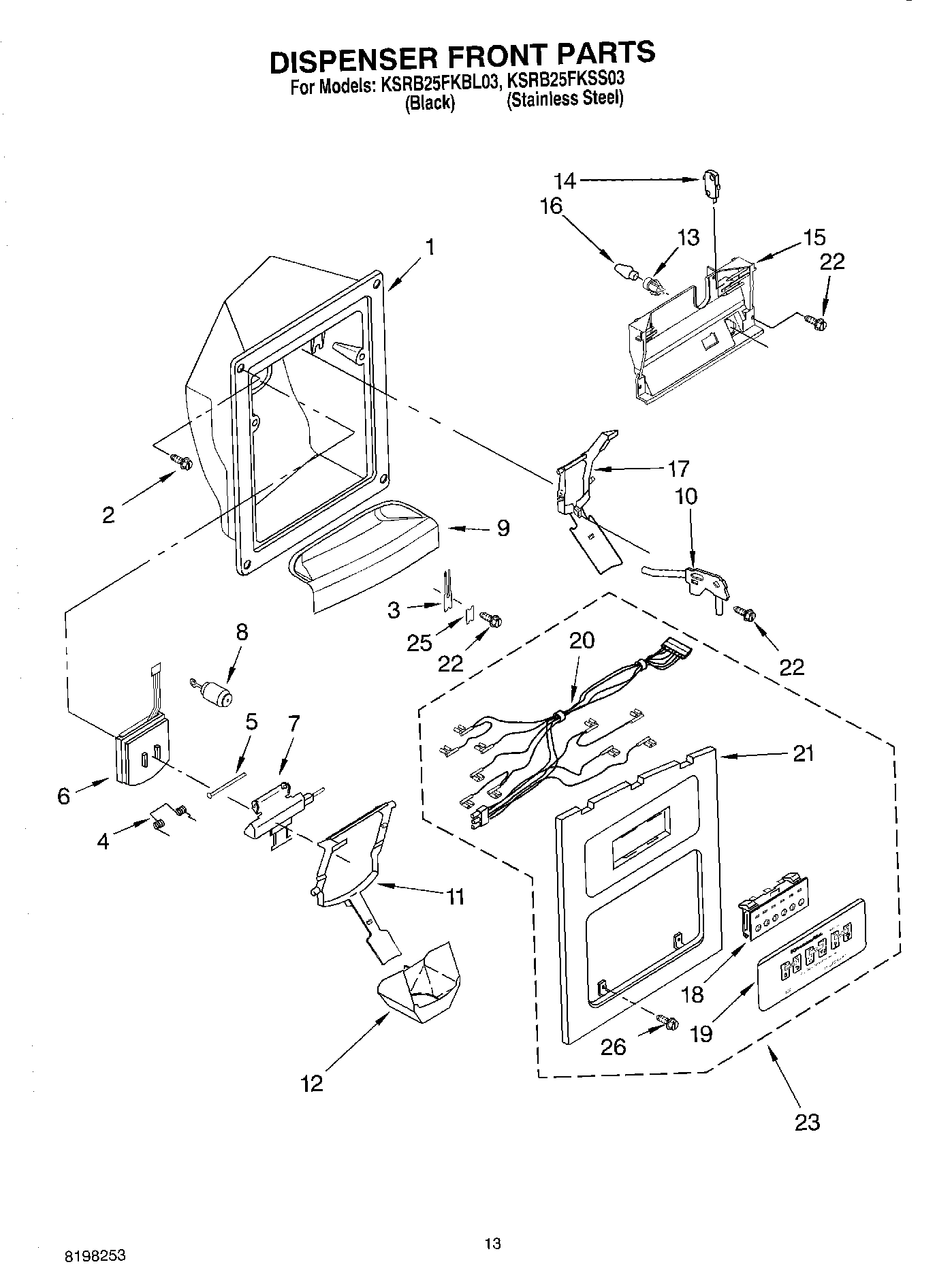08 - DISPENSER FRONT PARTS