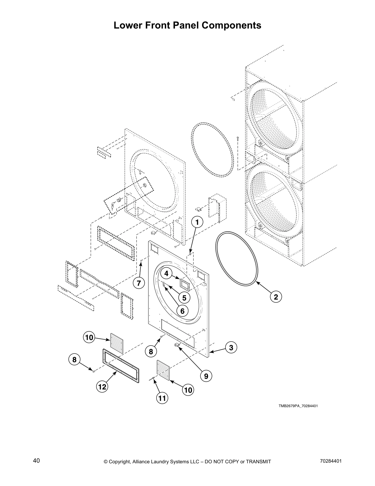 Lower Front Panel Components