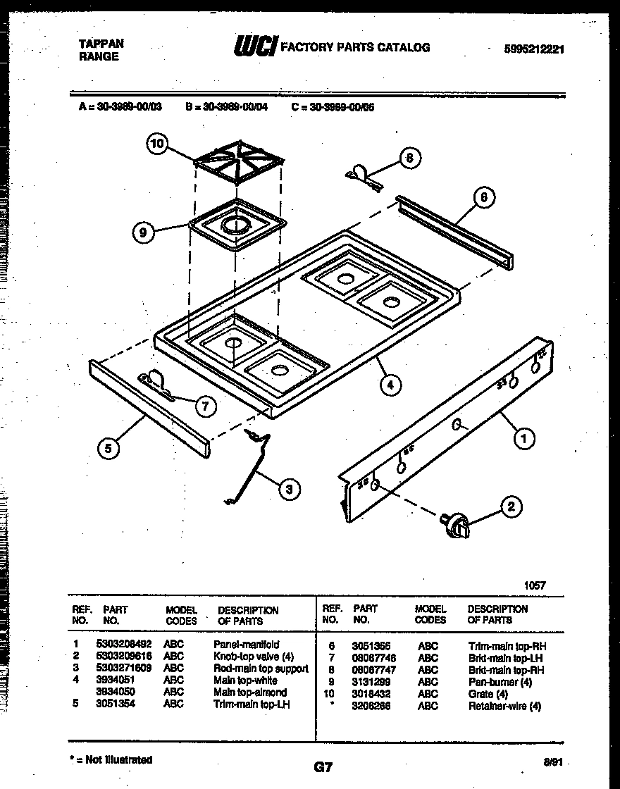 03 - COOKTOP PARTS