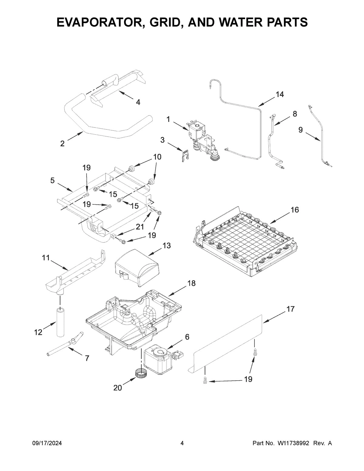 03 - EVAPORATOR, GRID, AND WATER PARTS