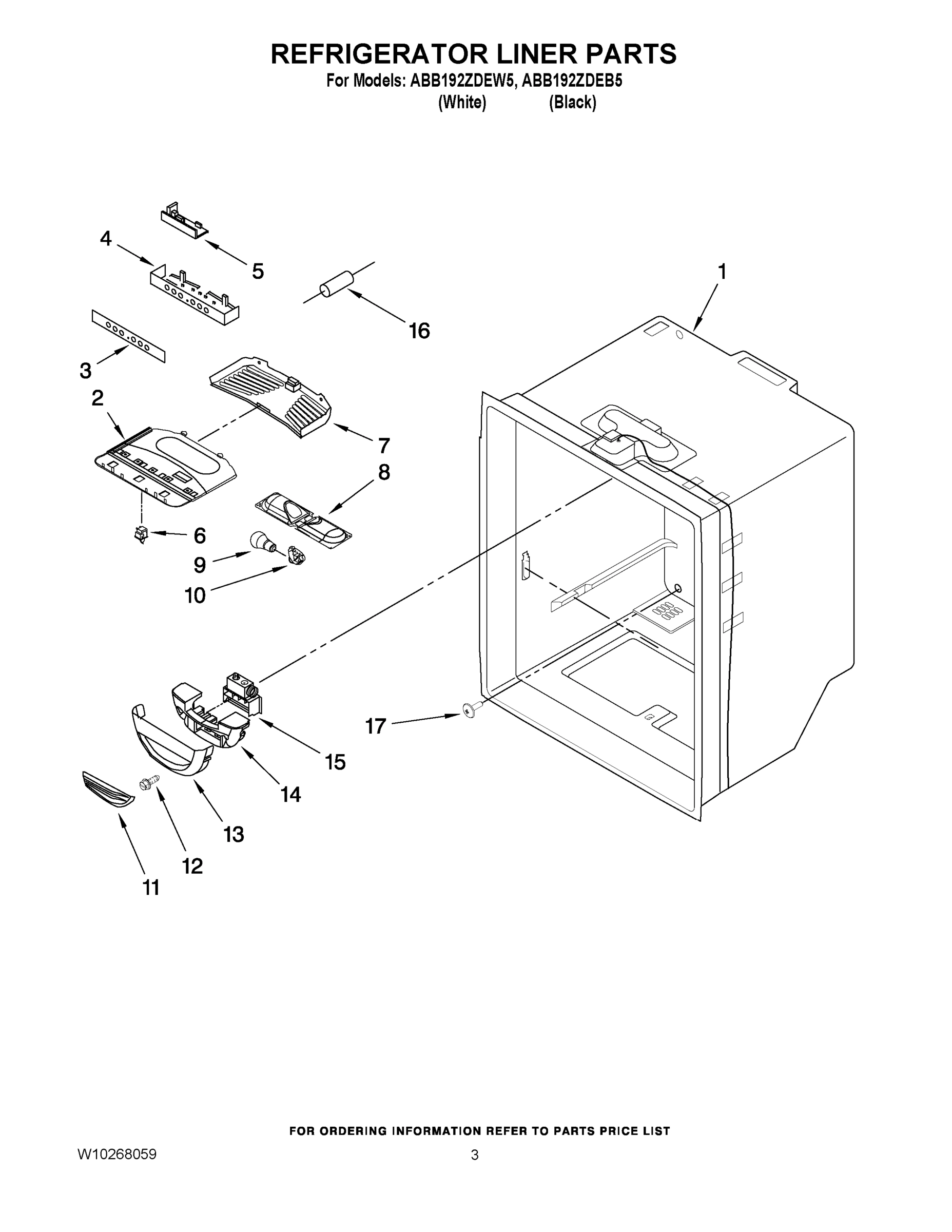 02 - REFRIGERATOR LINER PARTS