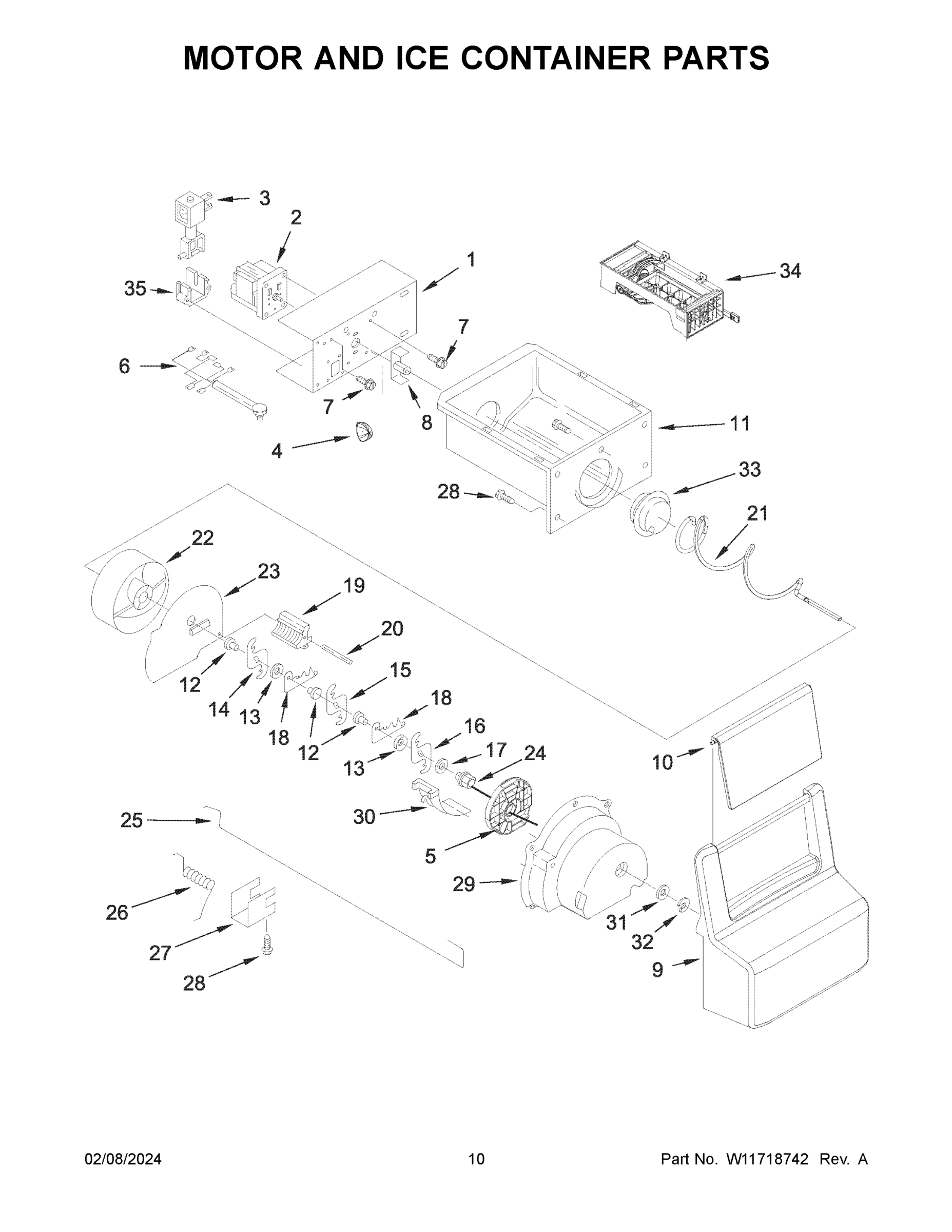 06 - MOTOR AND ICE CONTAINER PARTS